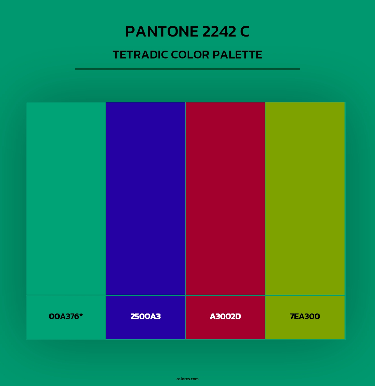 PANTONE 2242 C - Tetradic Color Palette