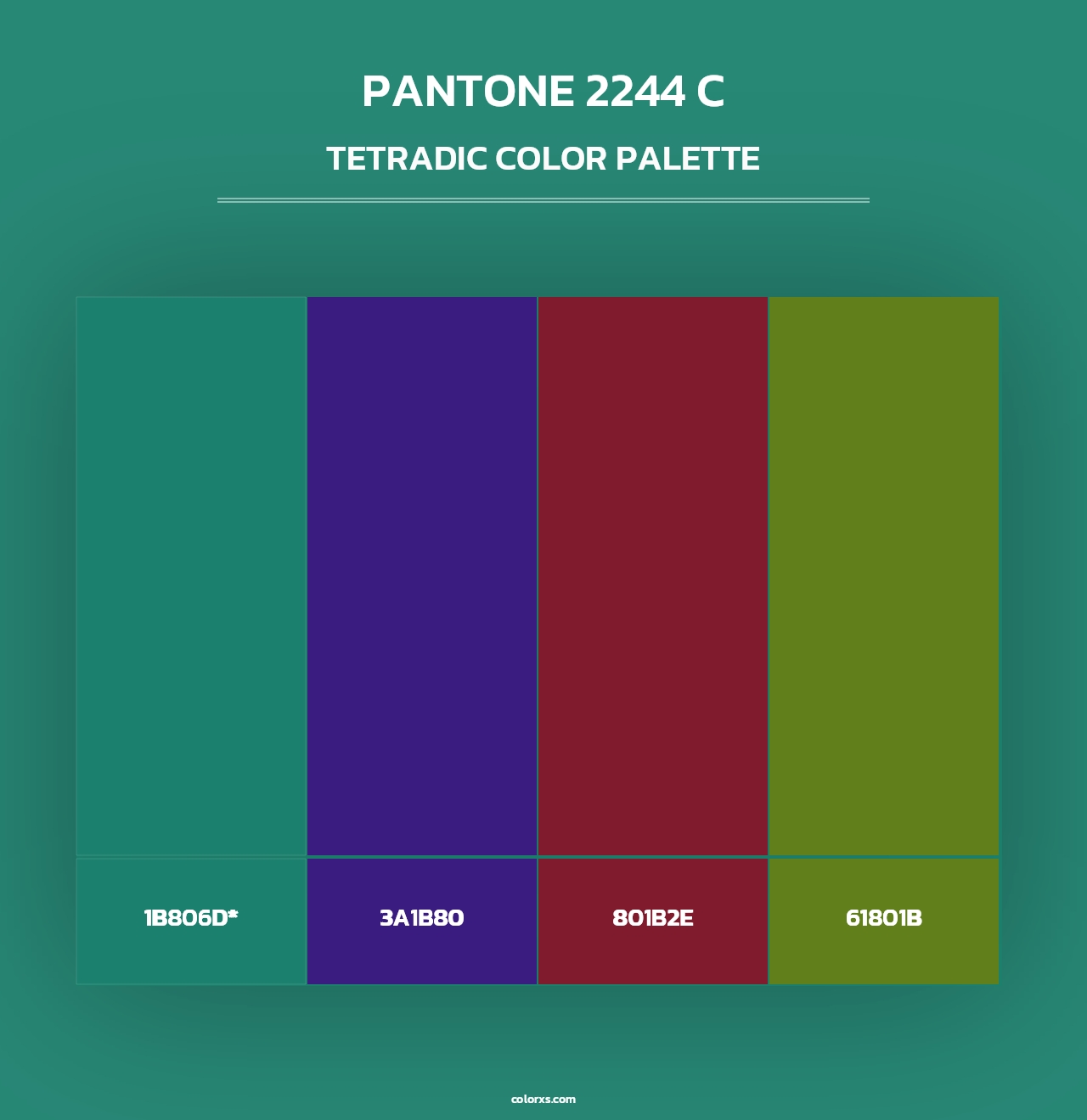 PANTONE 2244 C - Tetradic Color Palette
