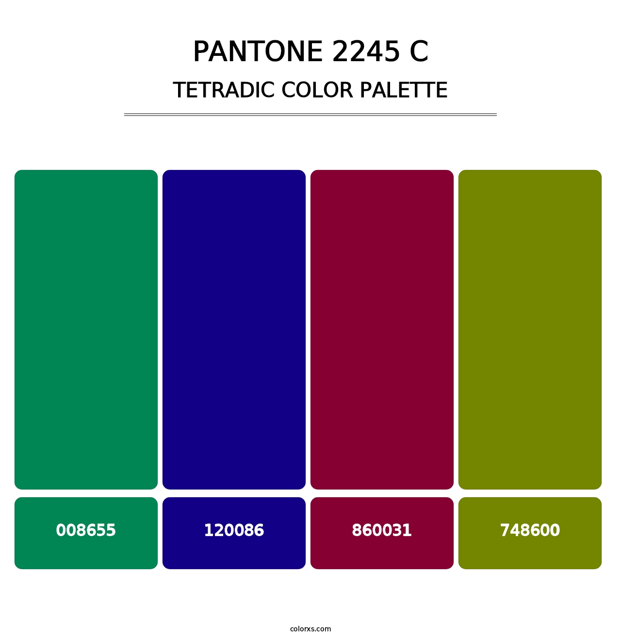 PANTONE 2245 C - Tetradic Color Palette