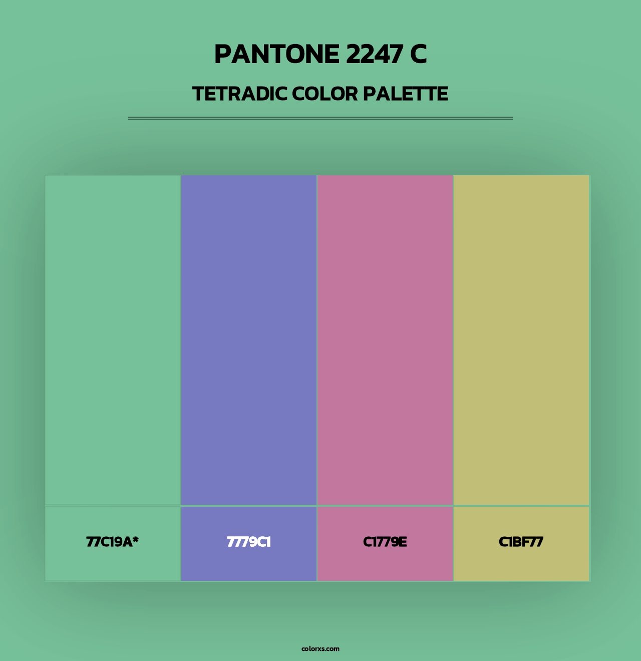PANTONE 2247 C - Tetradic Color Palette