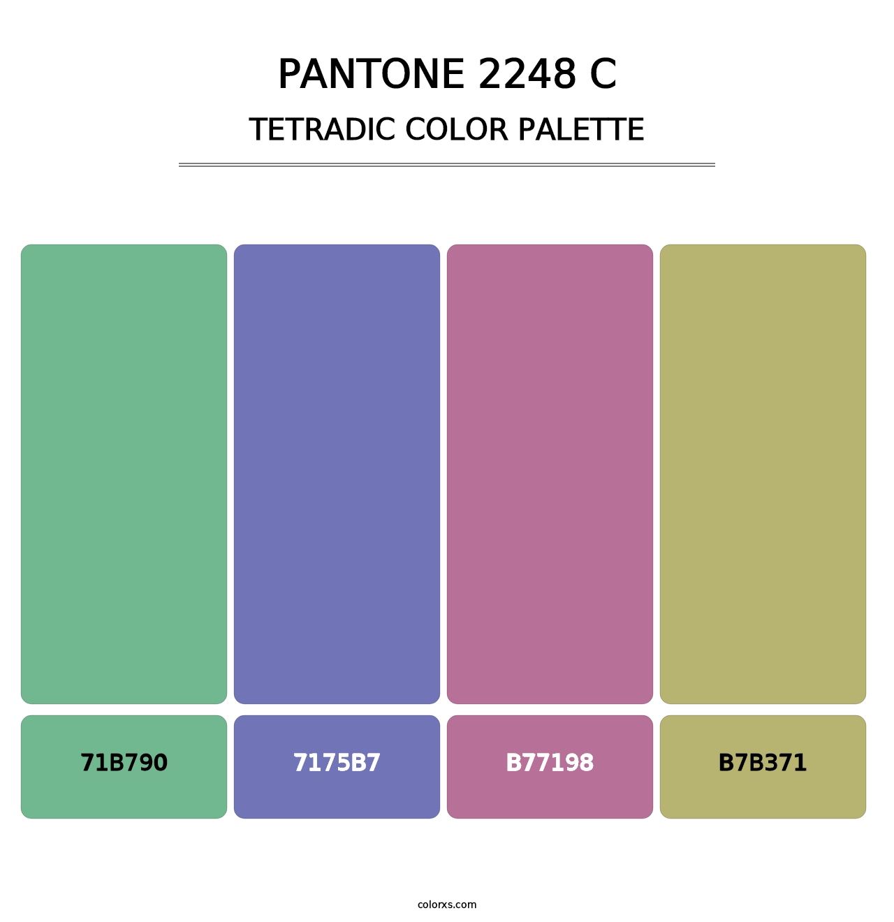 PANTONE 2248 C - Tetradic Color Palette