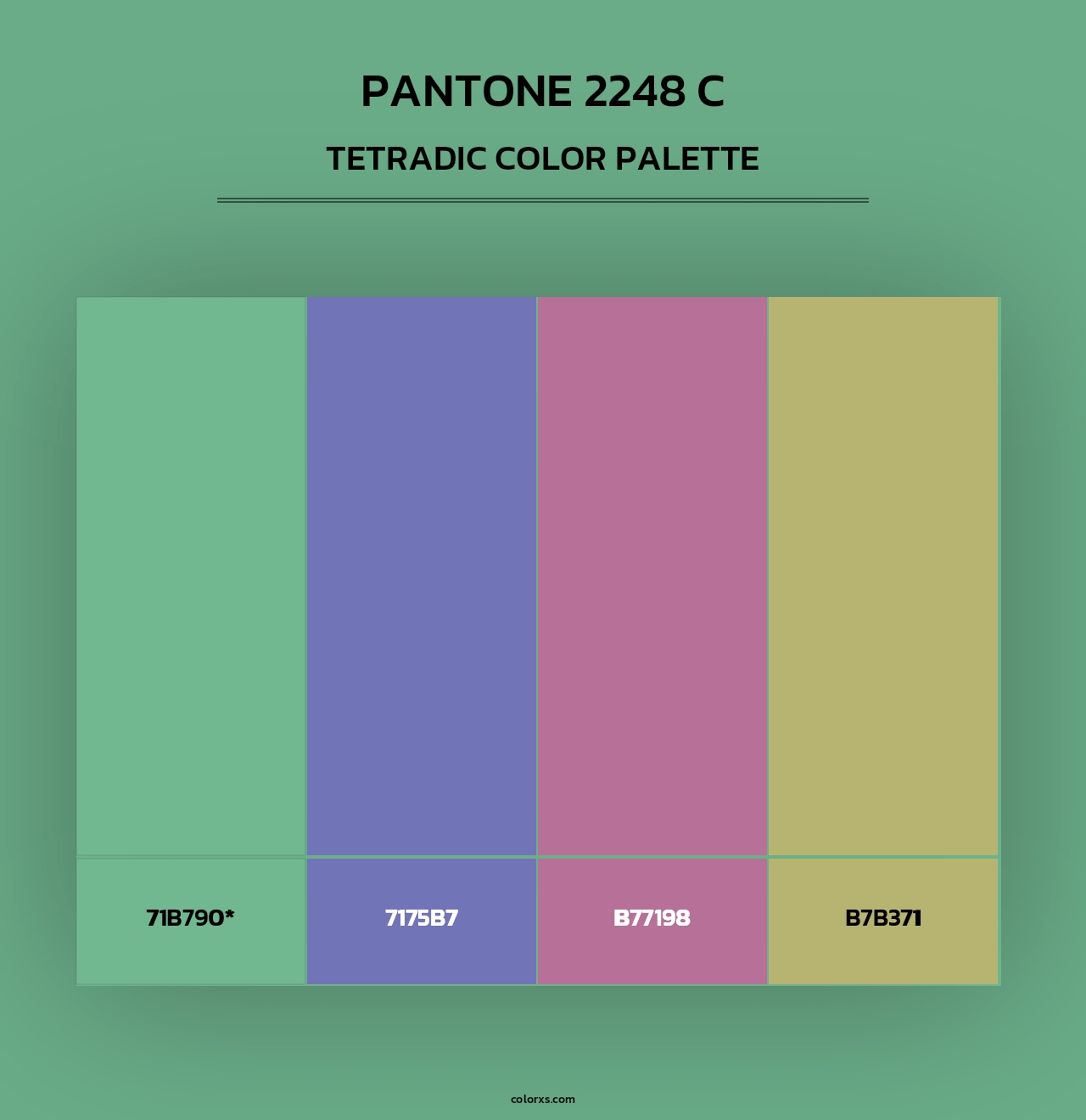 PANTONE 2248 C - Tetradic Color Palette