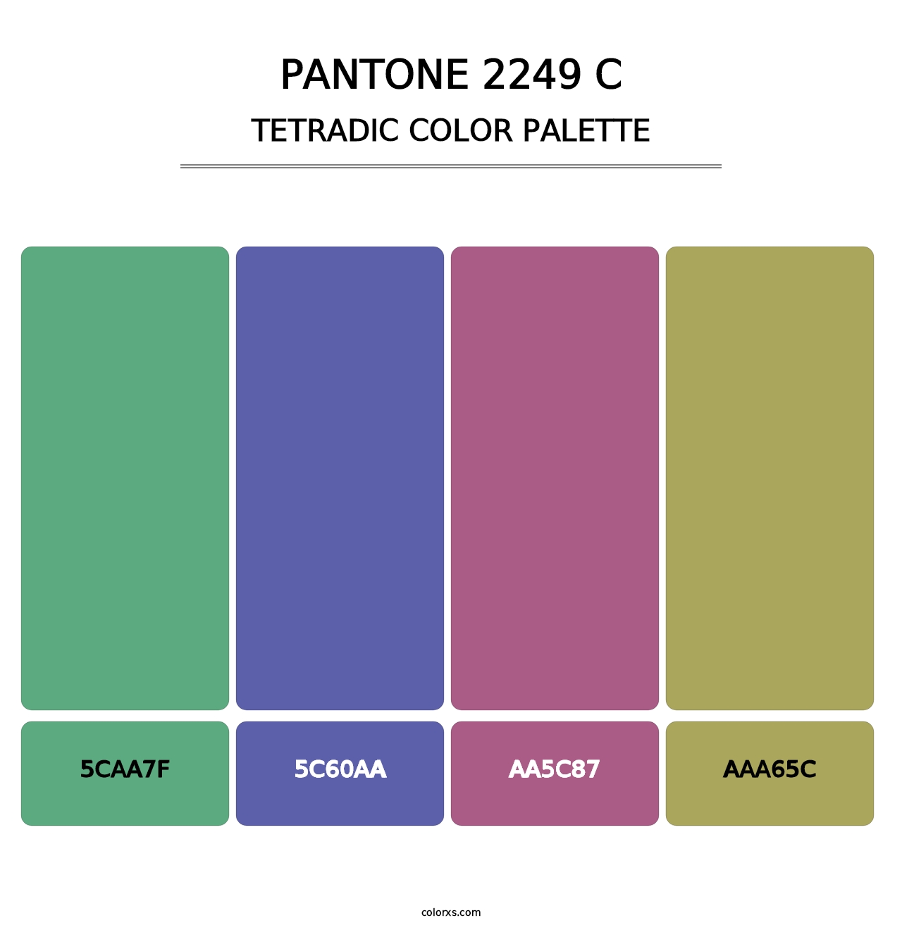PANTONE 2249 C - Tetradic Color Palette
