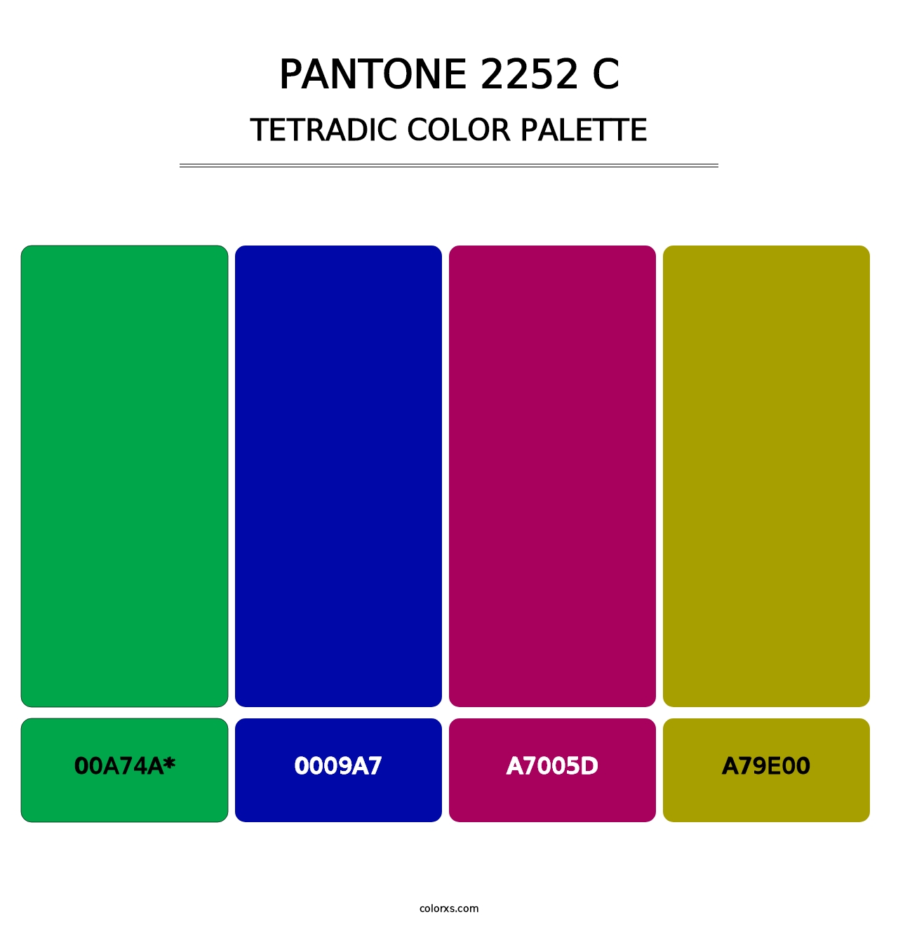 PANTONE 2252 C - Tetradic Color Palette
