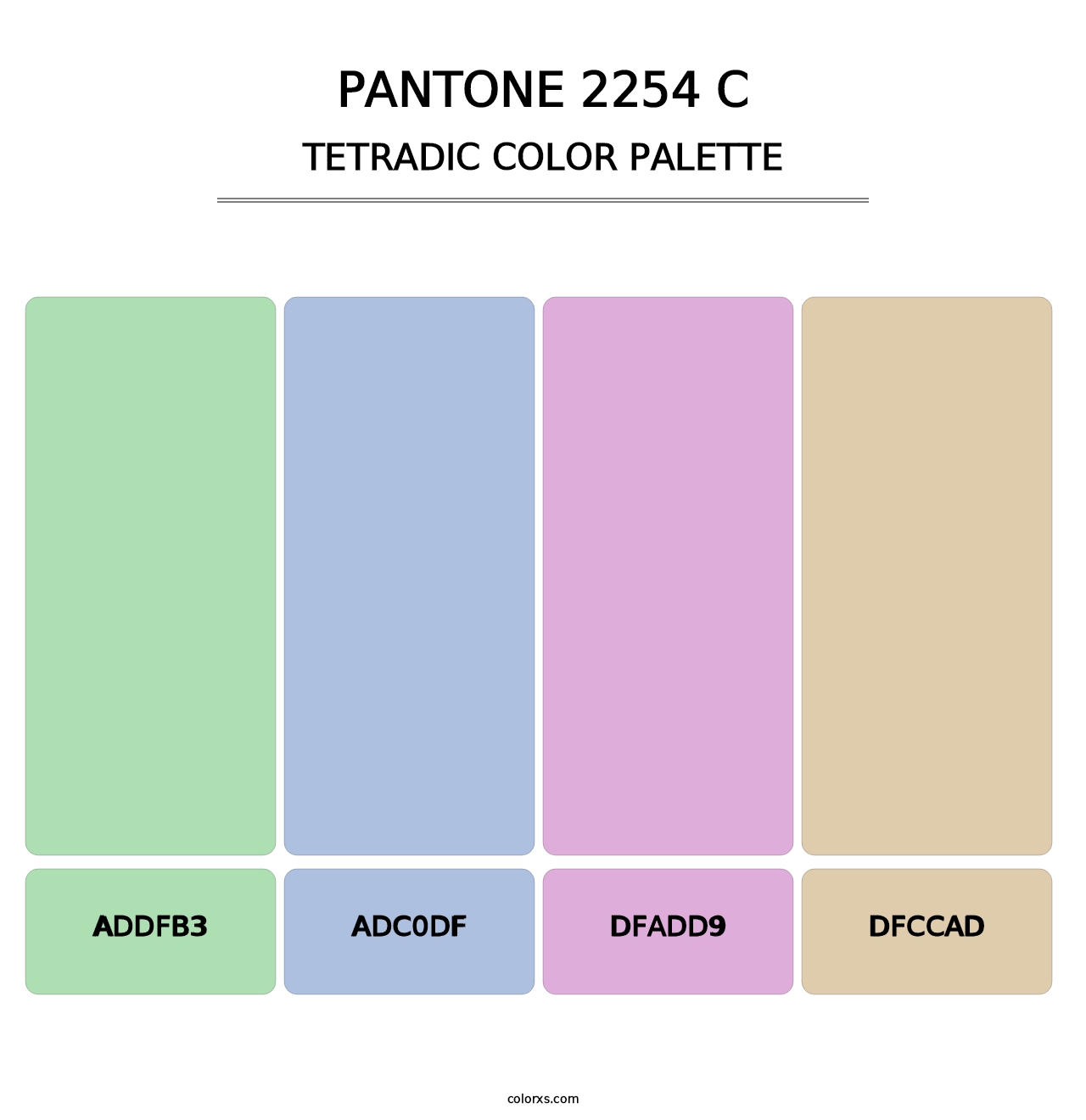 PANTONE 2254 C - Tetradic Color Palette