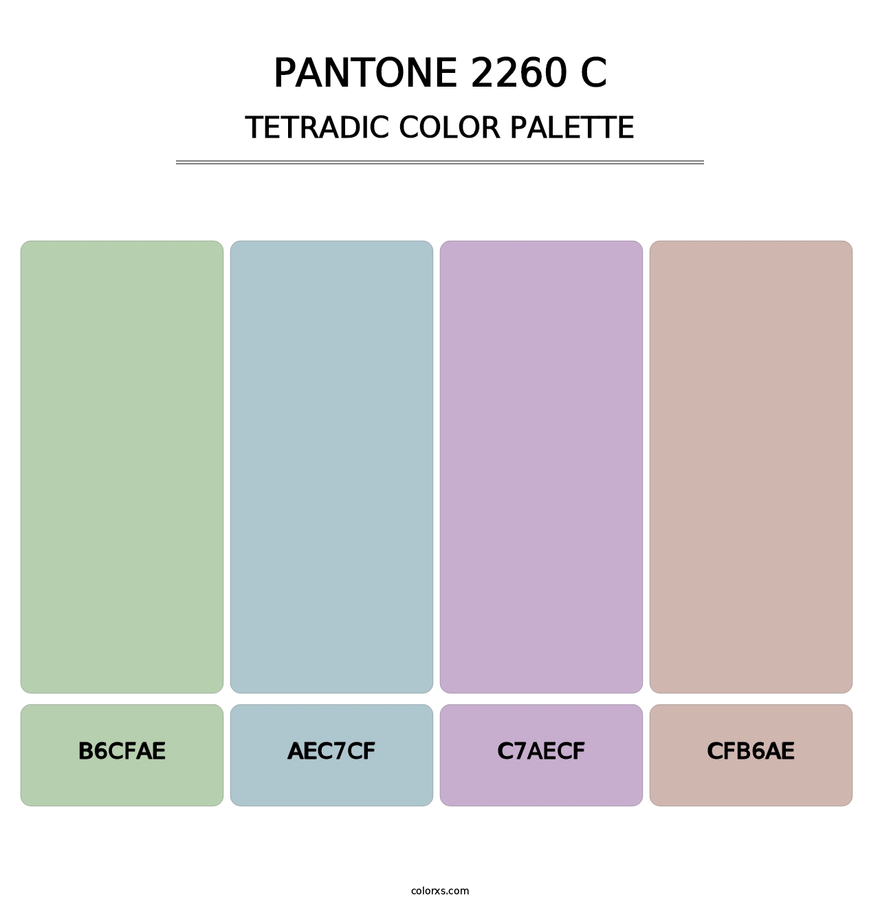 PANTONE 2260 C - Tetradic Color Palette