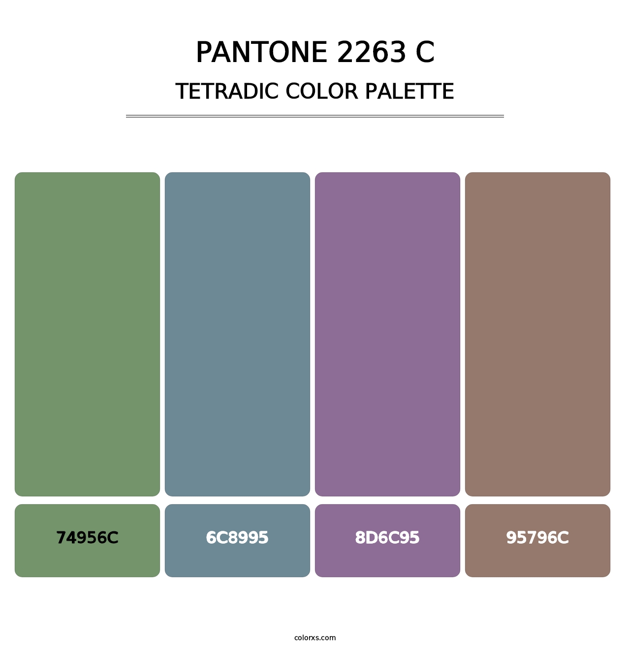 PANTONE 2263 C - Tetradic Color Palette
