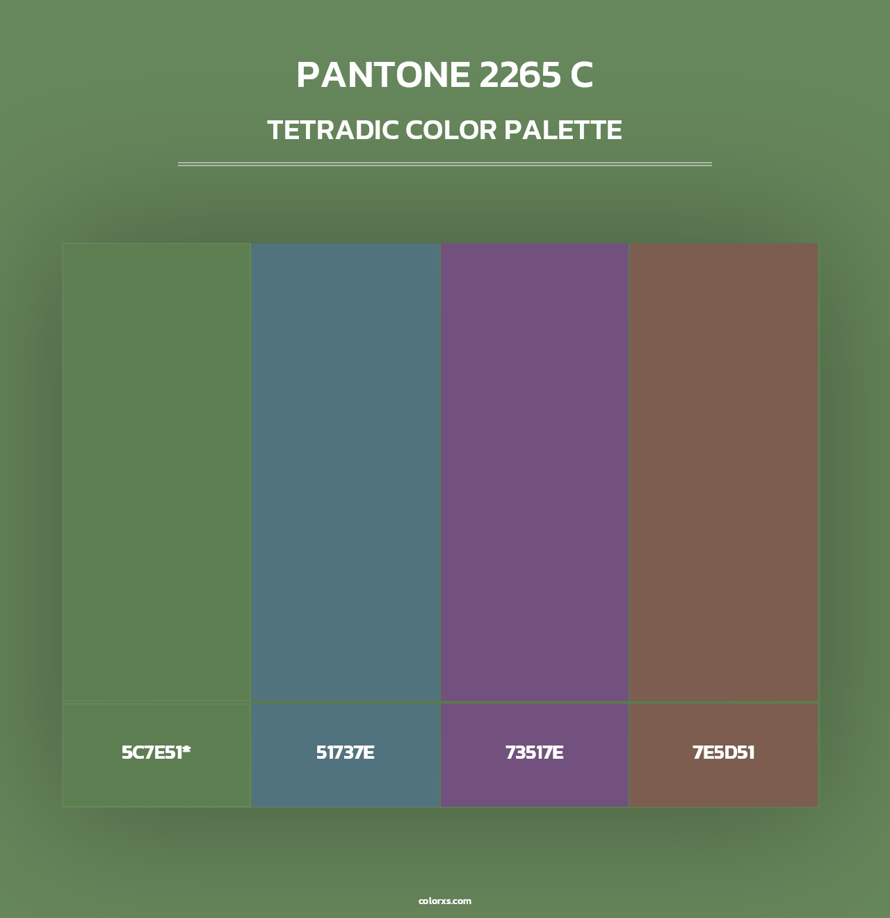 PANTONE 2265 C - Tetradic Color Palette