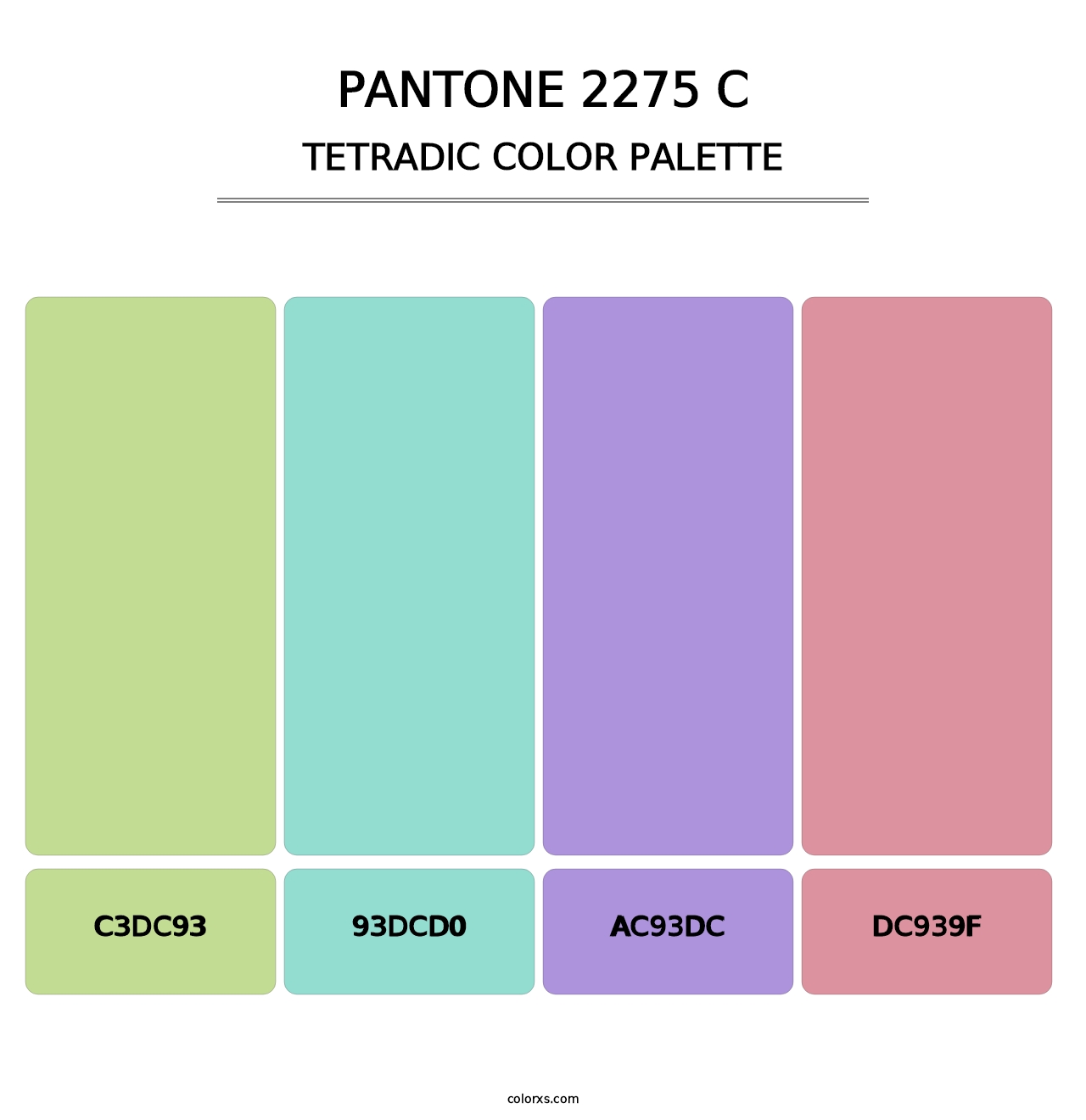 PANTONE 2275 C - Tetradic Color Palette