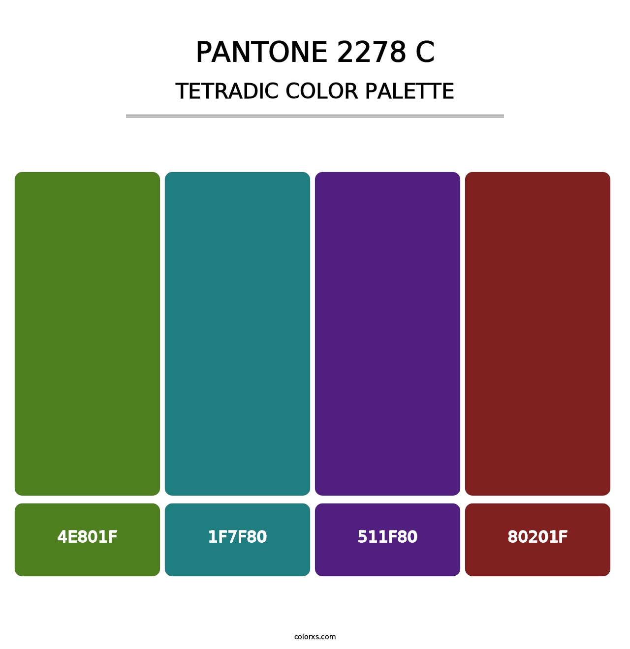 PANTONE 2278 C - Tetradic Color Palette