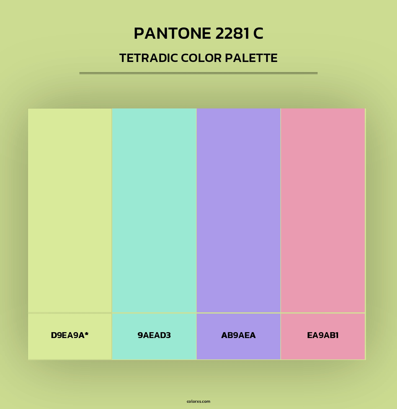 PANTONE 2281 C - Tetradic Color Palette