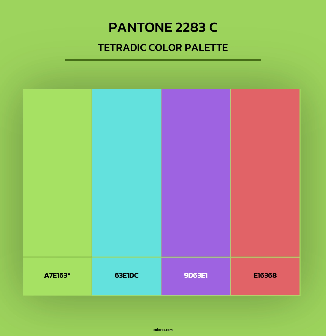 PANTONE 2283 C - Tetradic Color Palette