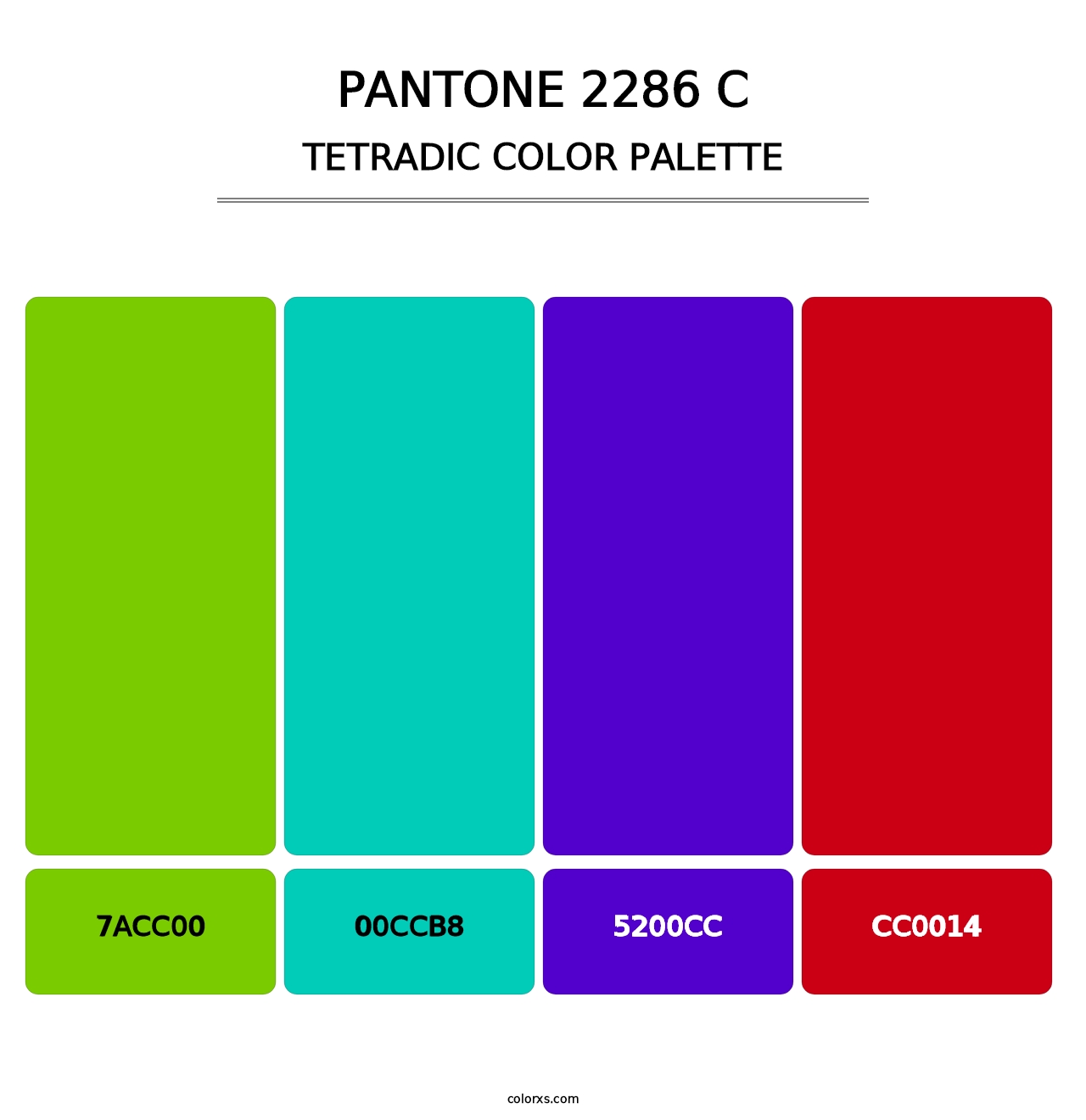 PANTONE 2286 C - Tetradic Color Palette