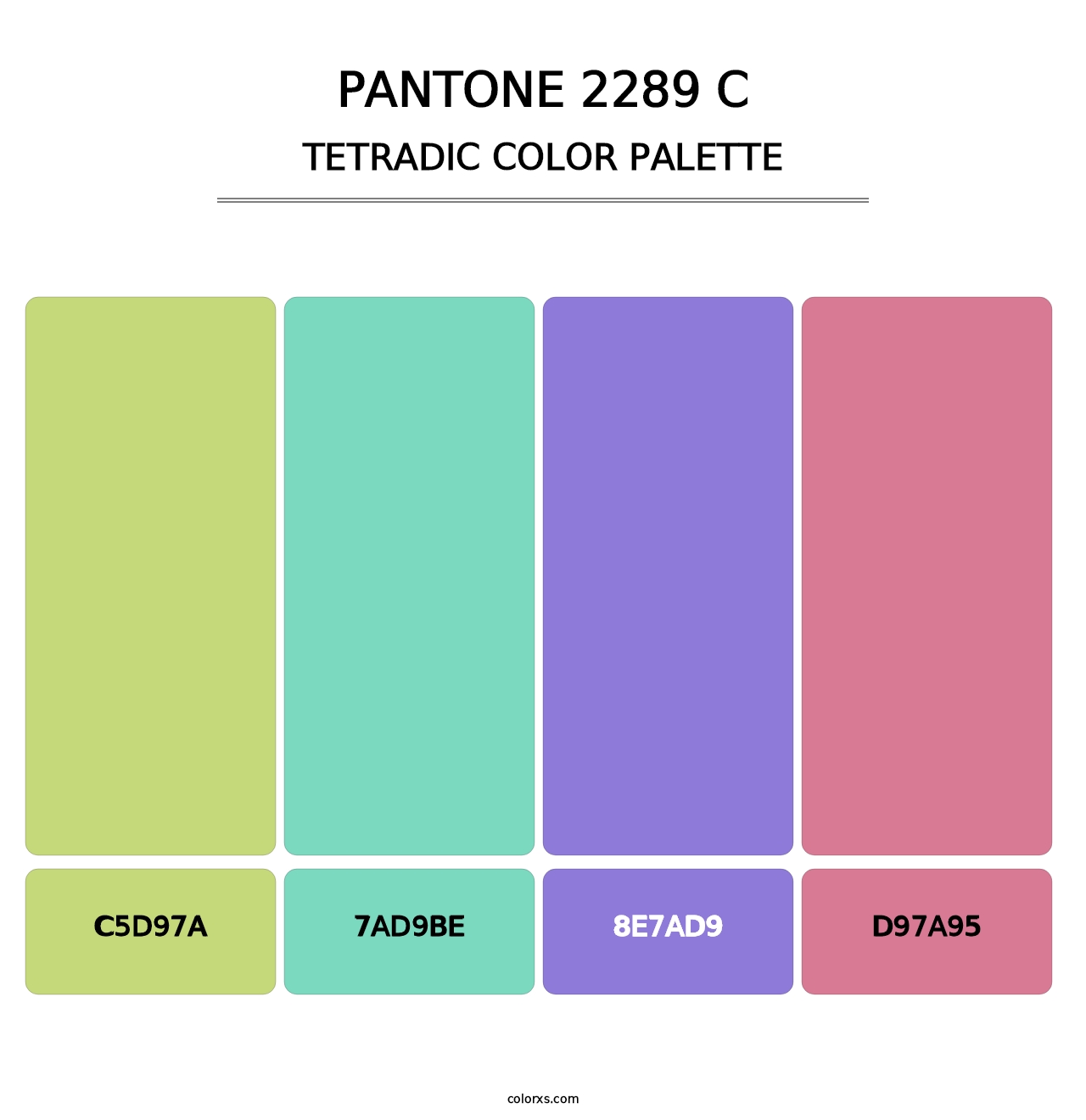 PANTONE 2289 C - Tetradic Color Palette