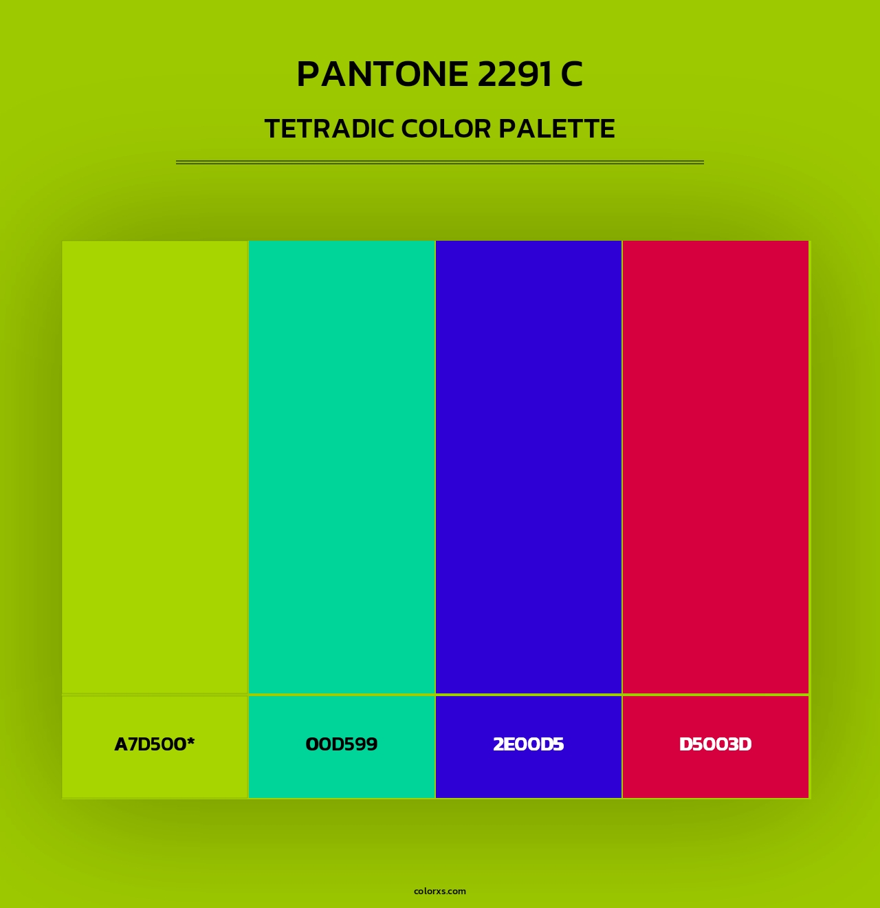 PANTONE 2291 C - Tetradic Color Palette