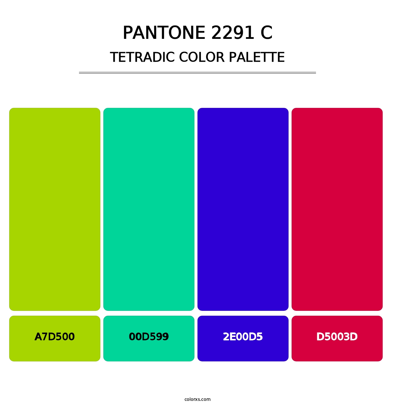 PANTONE 2291 C - Tetradic Color Palette