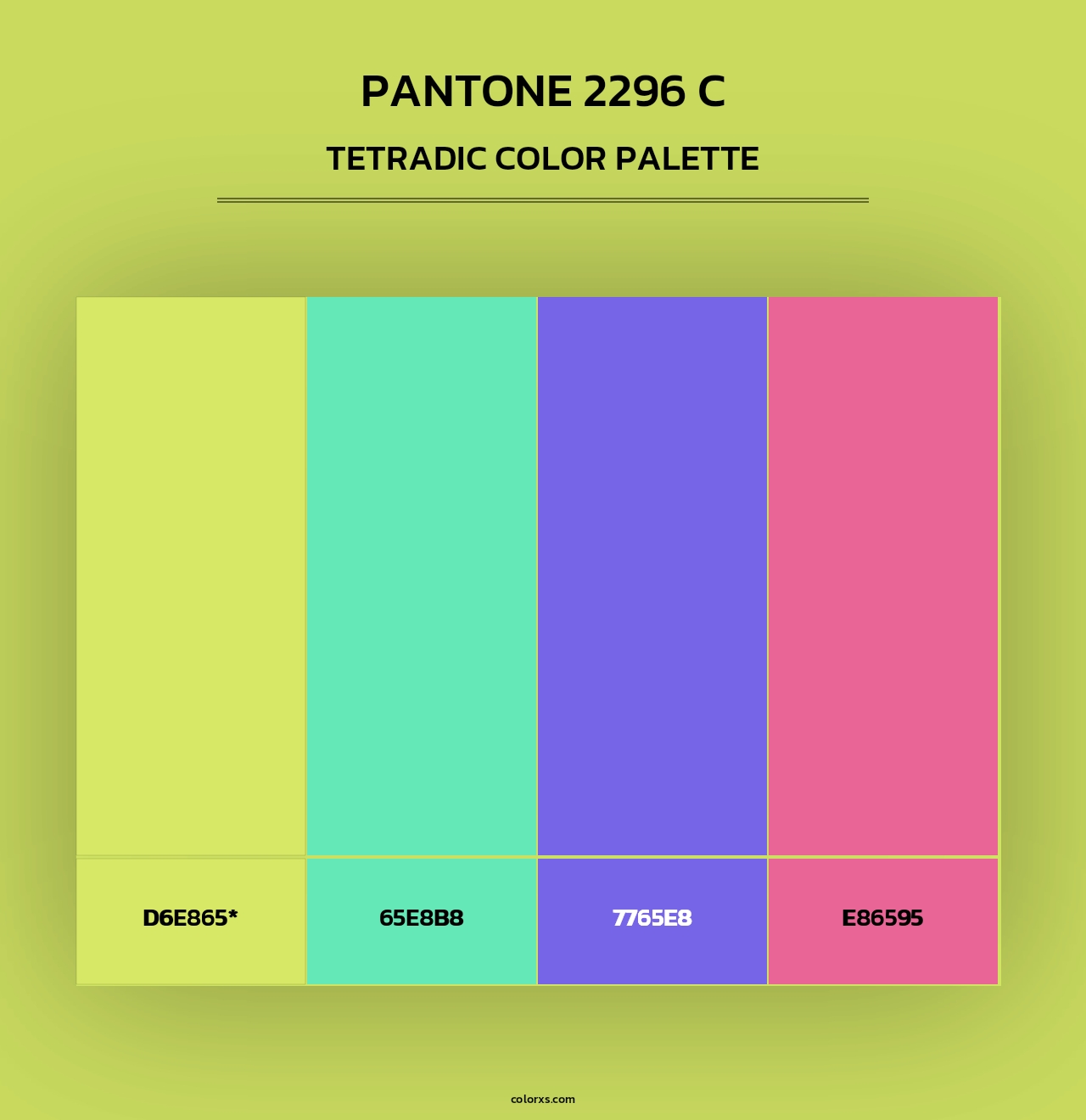 PANTONE 2296 C - Tetradic Color Palette