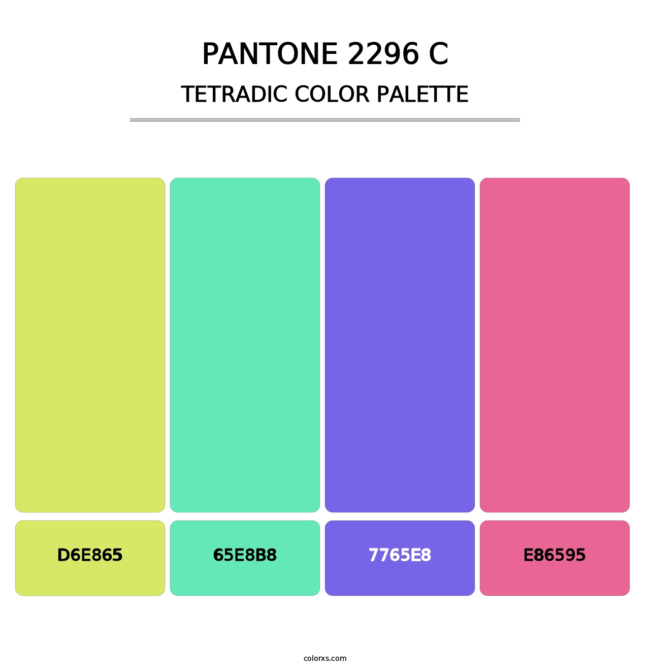 PANTONE 2296 C - Tetradic Color Palette