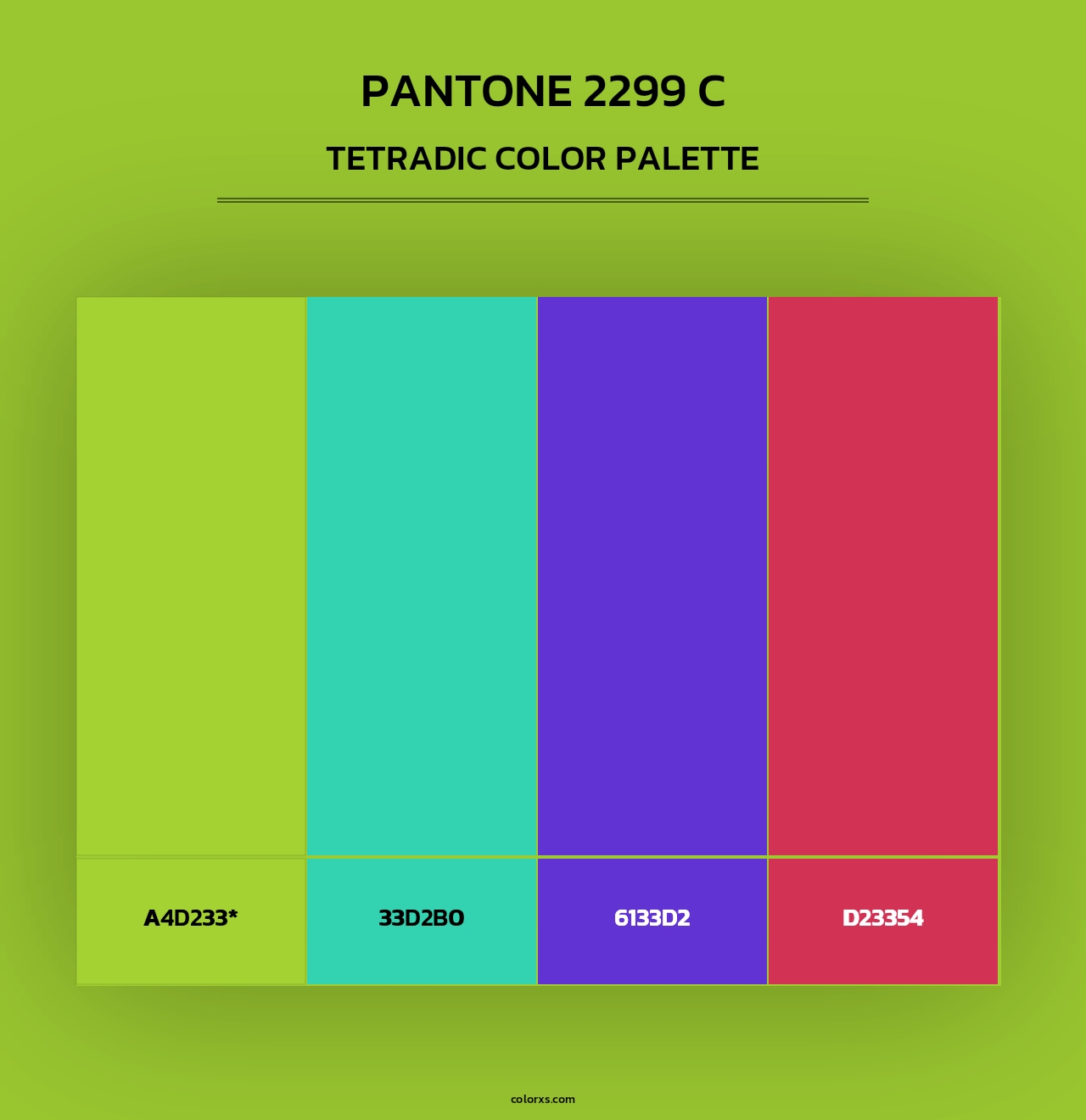 PANTONE 2299 C - Tetradic Color Palette