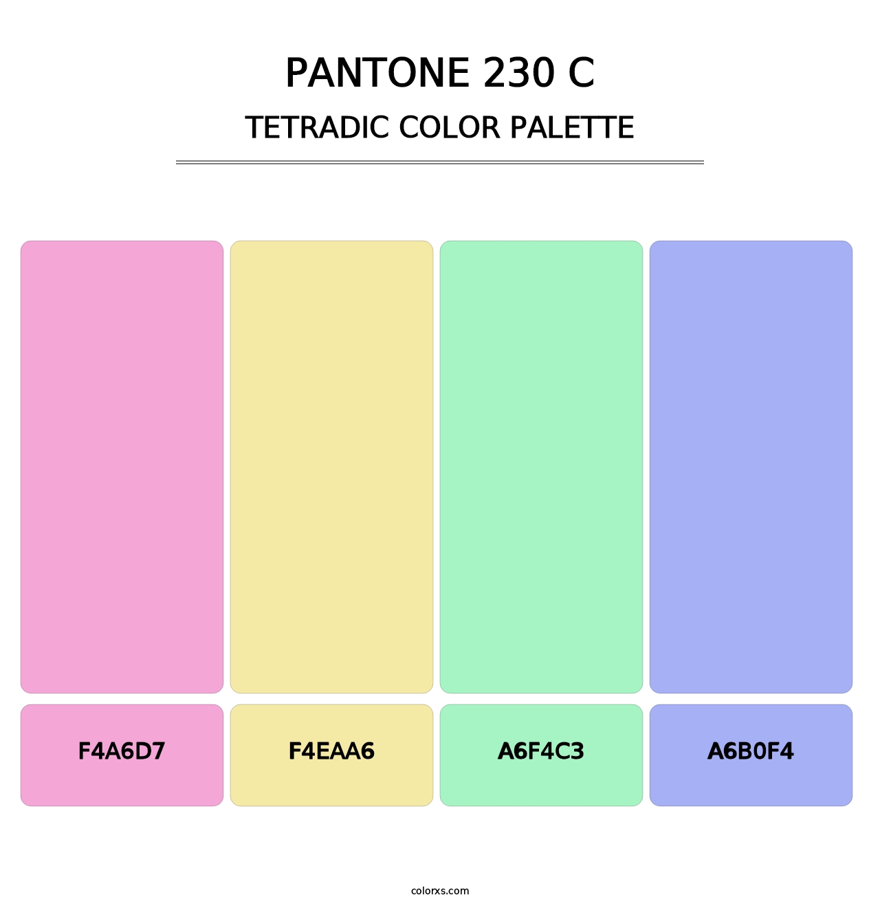 PANTONE 230 C - Tetradic Color Palette