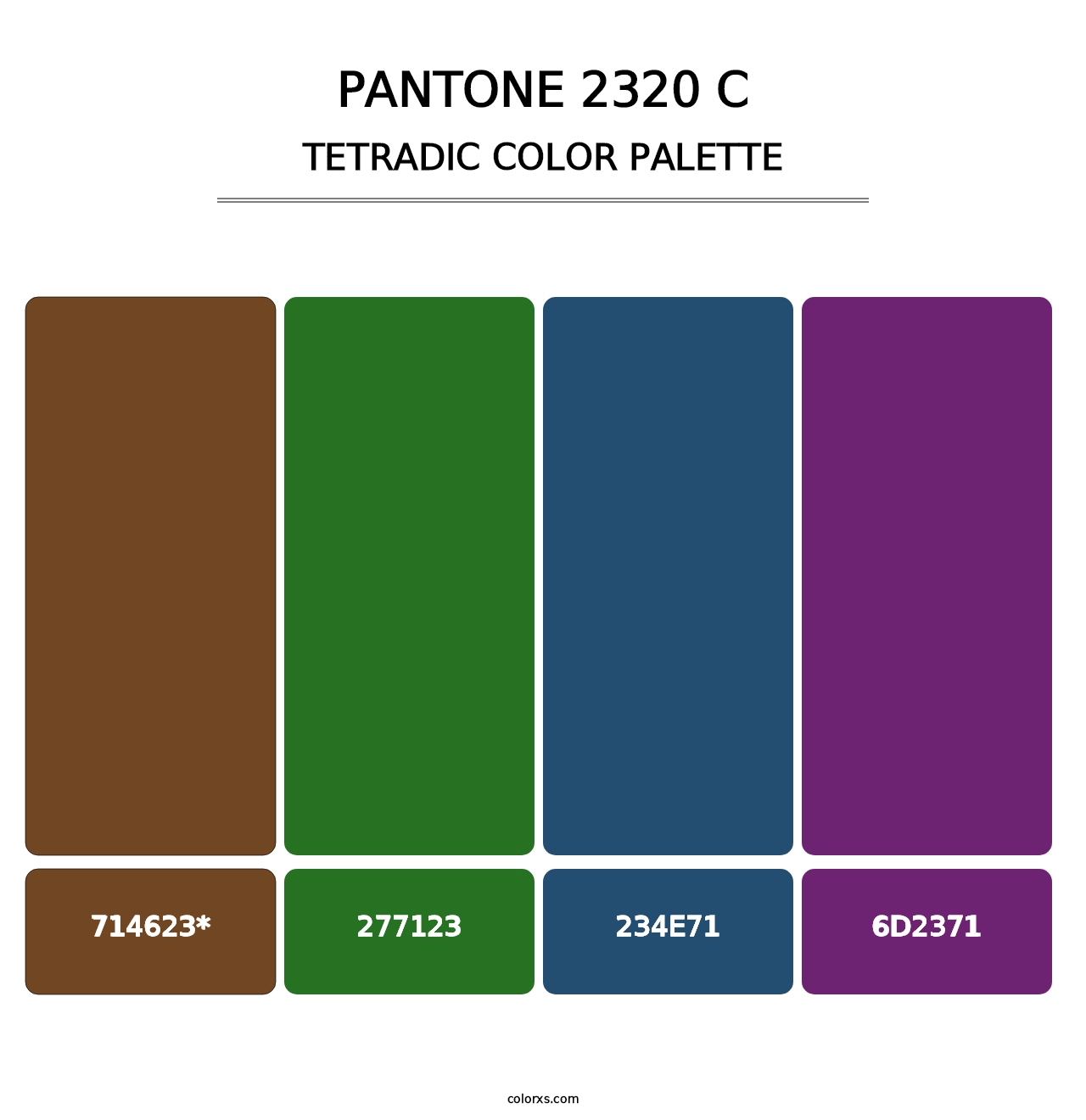PANTONE 2320 C - Tetradic Color Palette