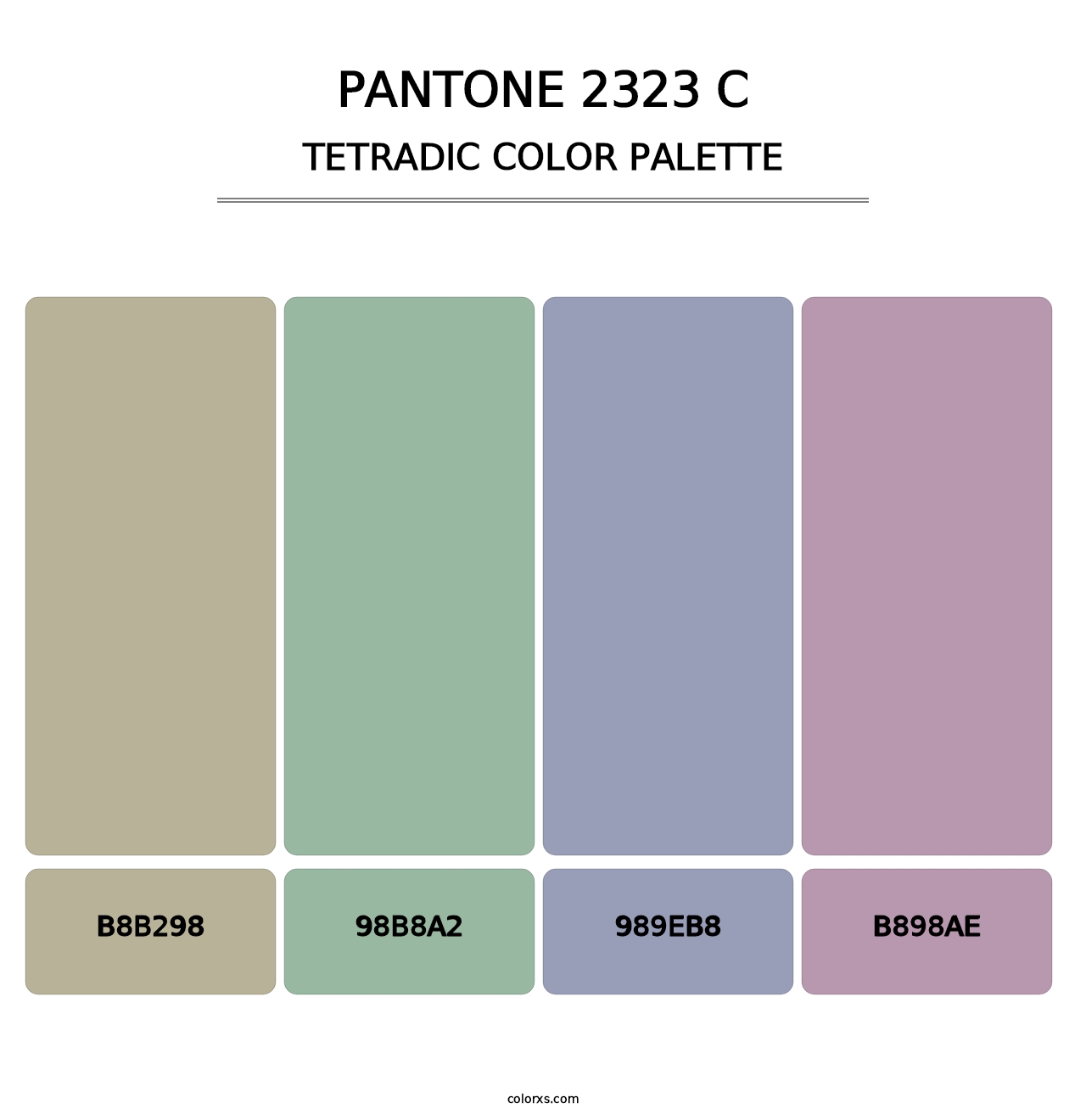 PANTONE 2323 C - Tetradic Color Palette