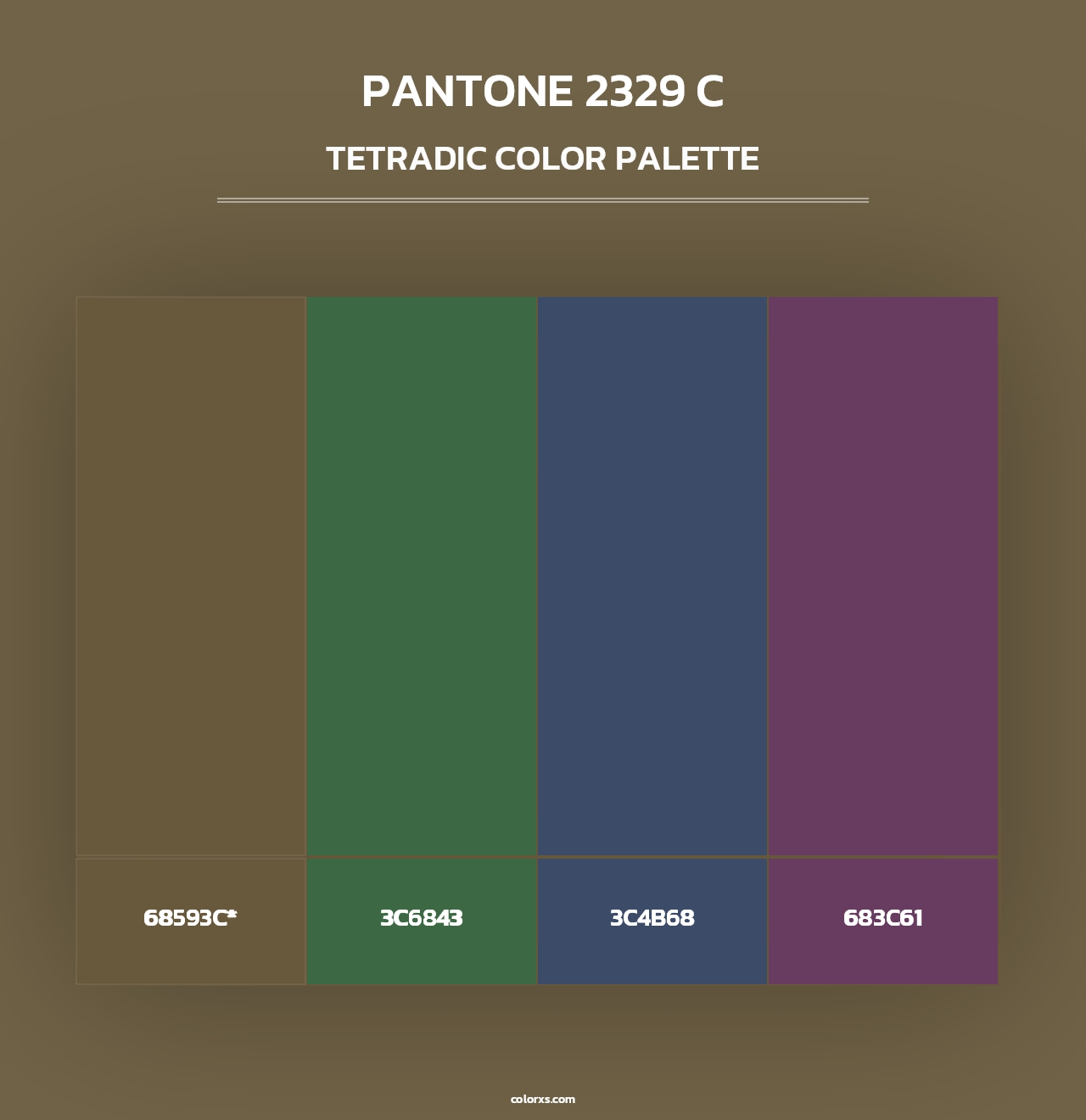 PANTONE 2329 C - Tetradic Color Palette