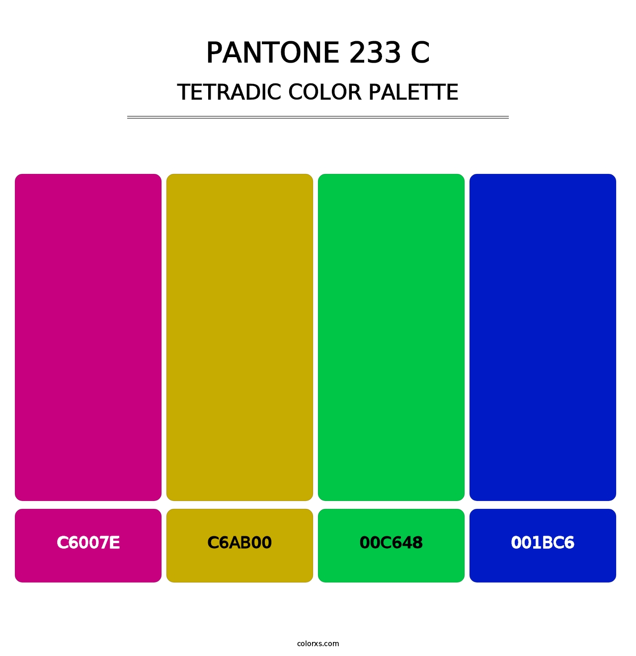PANTONE 233 C - Tetradic Color Palette
