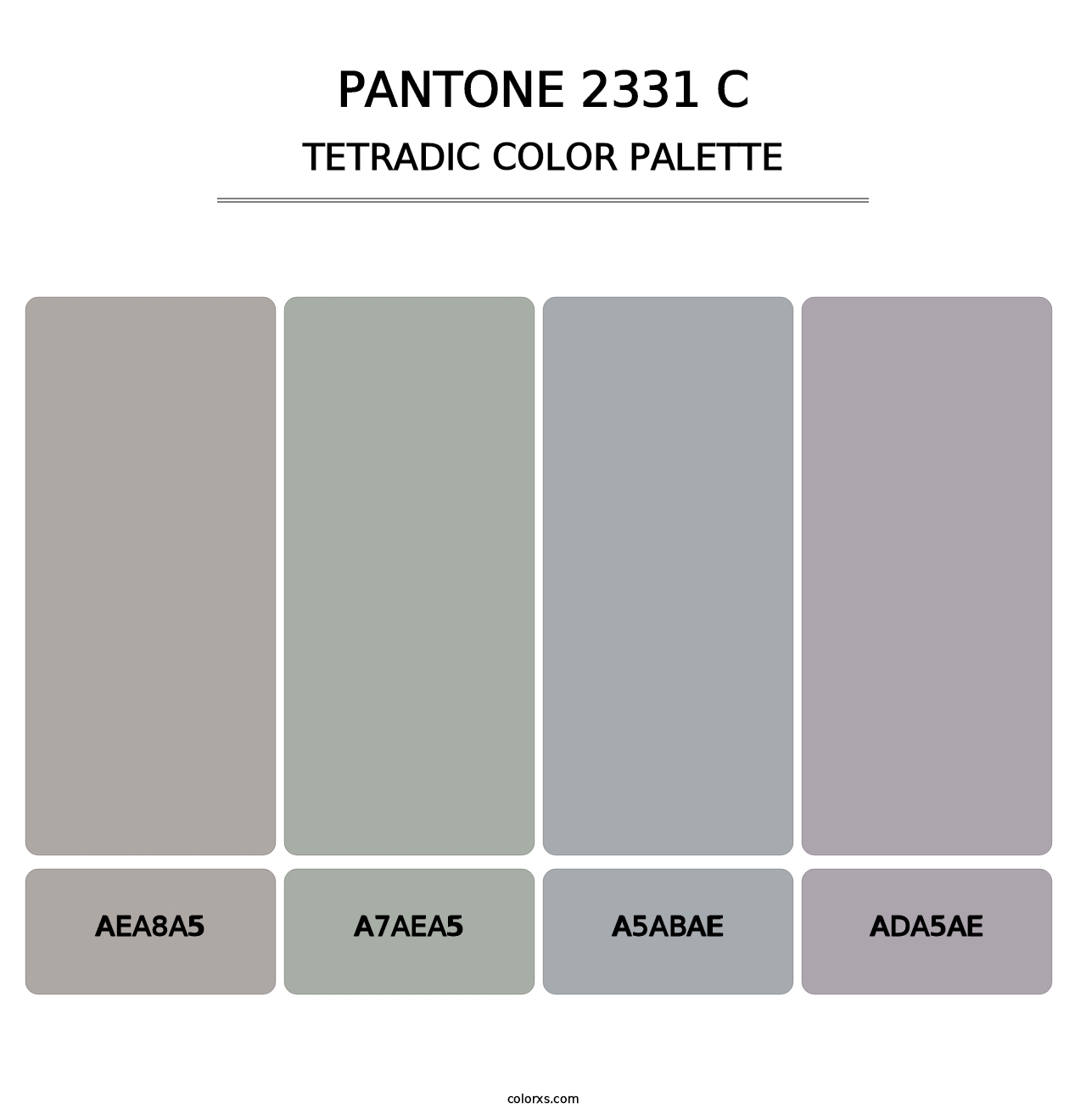 PANTONE 2331 C - Tetradic Color Palette