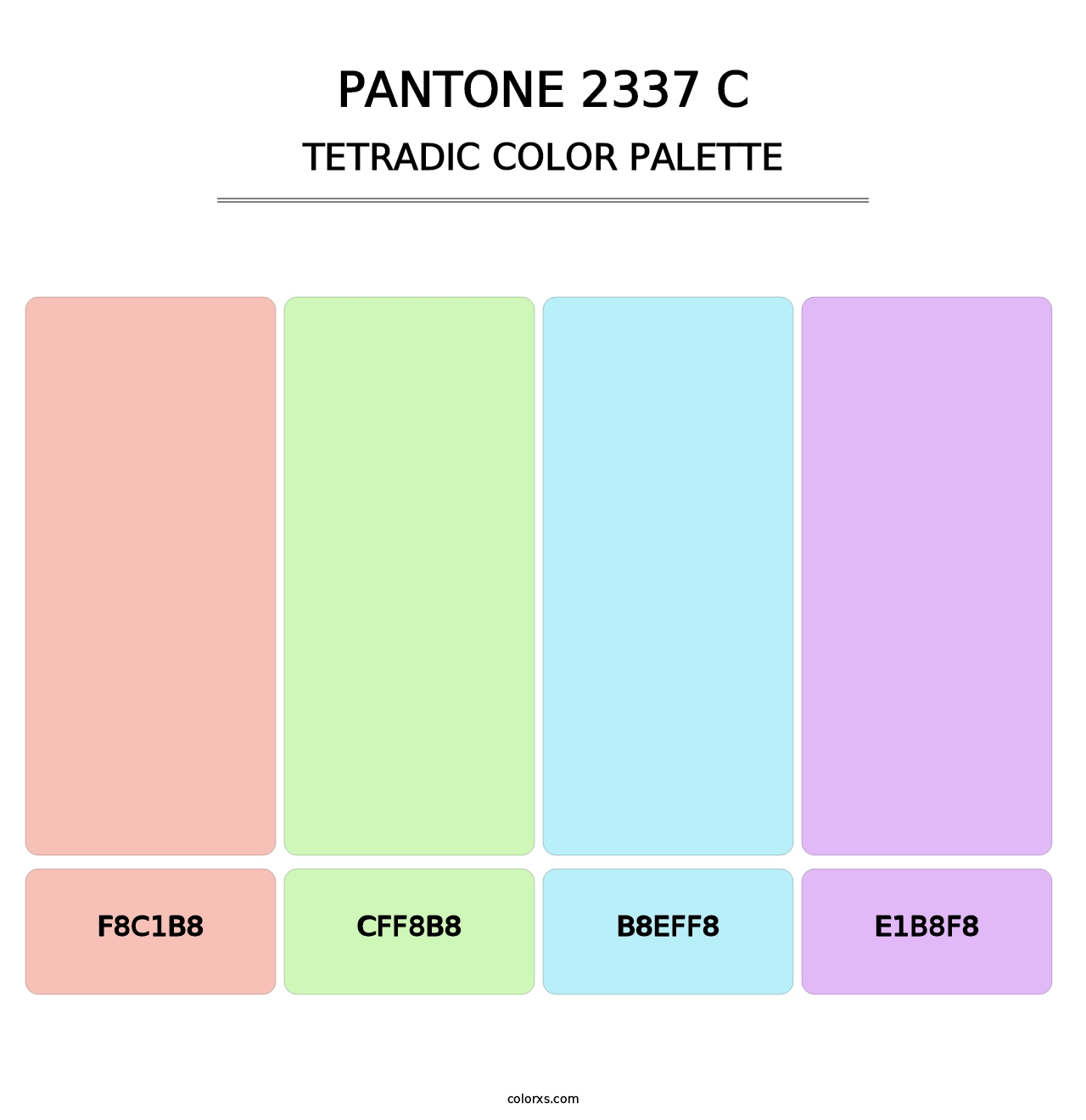 PANTONE 2337 C - Tetradic Color Palette