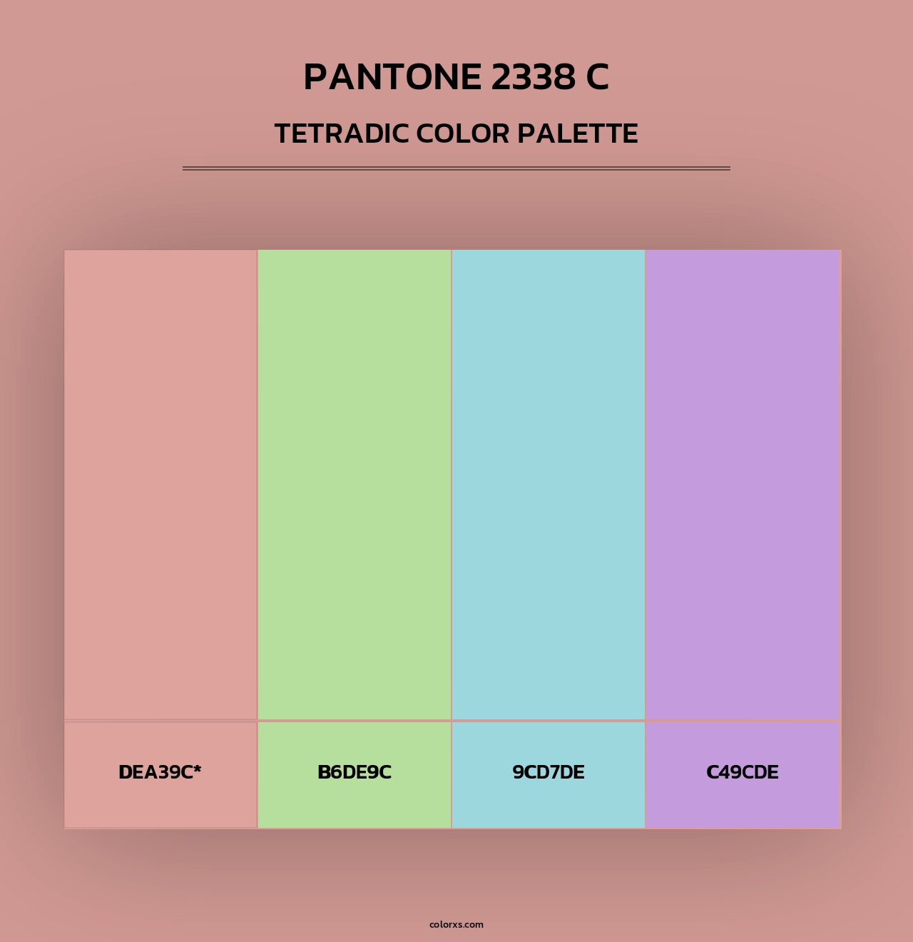 PANTONE 2338 C - Tetradic Color Palette