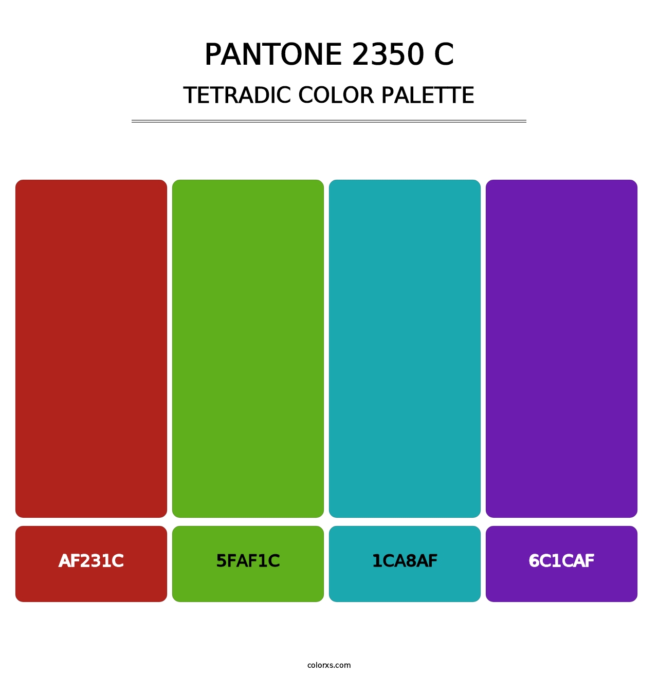 PANTONE 2350 C - Tetradic Color Palette