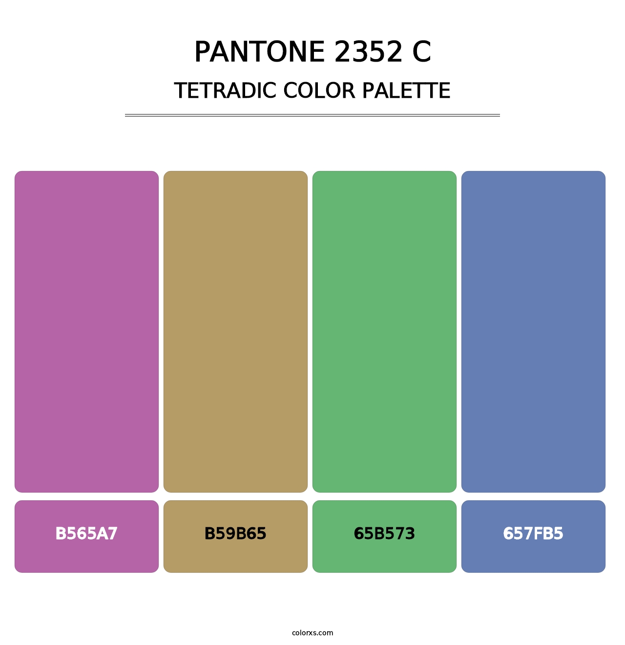 PANTONE 2352 C - Tetradic Color Palette