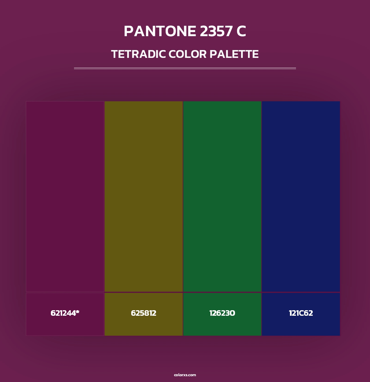 PANTONE 2357 C - Tetradic Color Palette