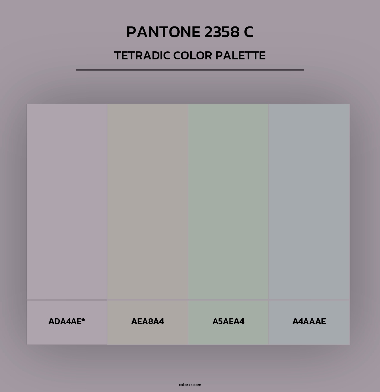 PANTONE 2358 C - Tetradic Color Palette