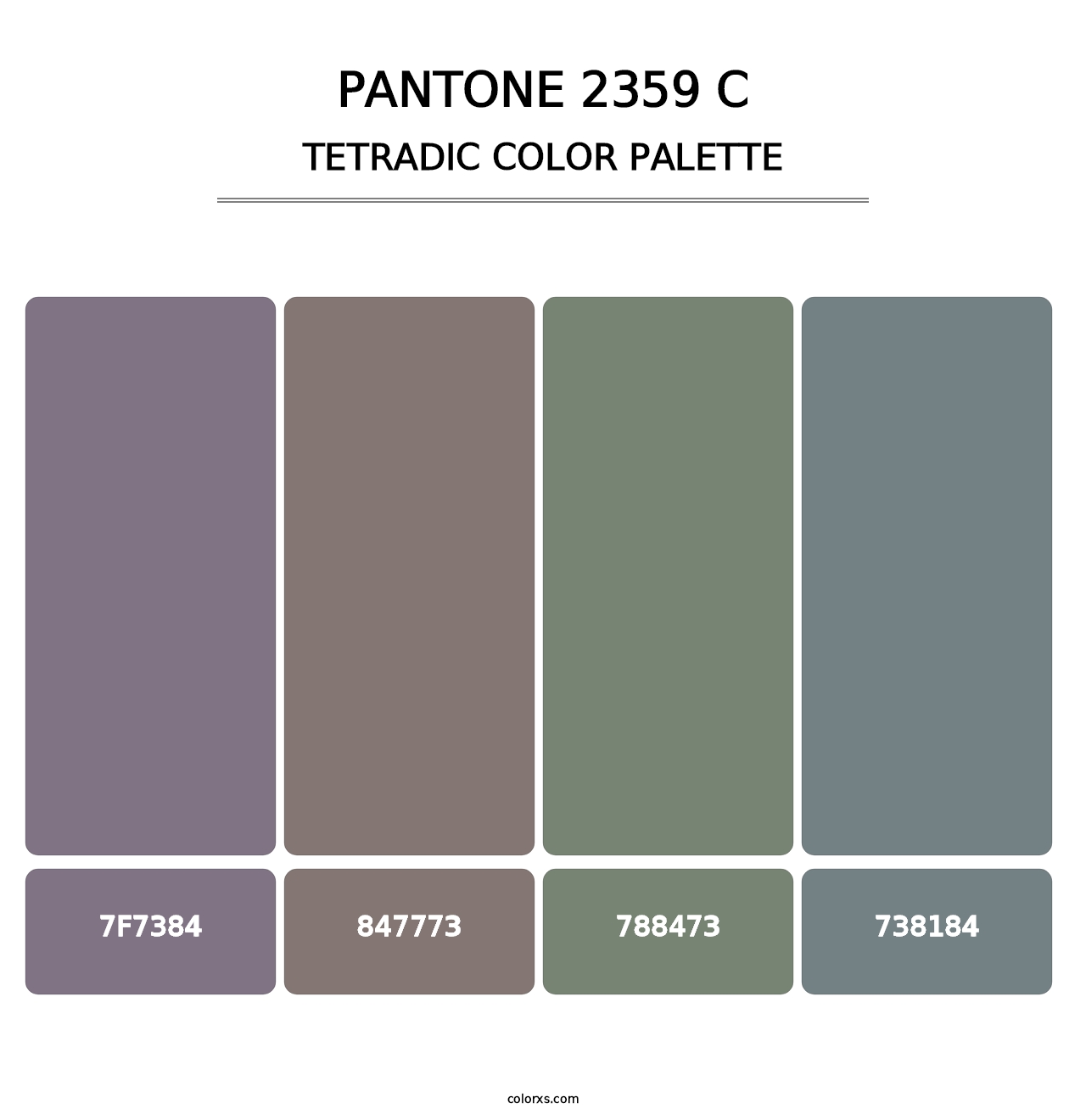 PANTONE 2359 C - Tetradic Color Palette