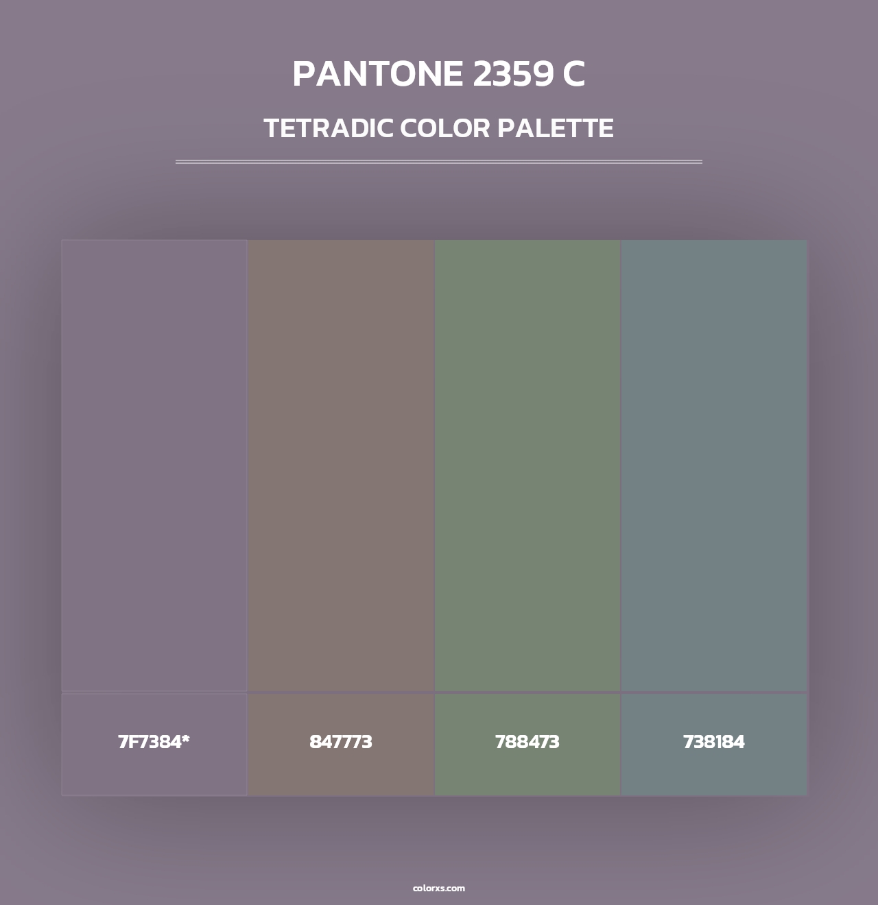 PANTONE 2359 C - Tetradic Color Palette