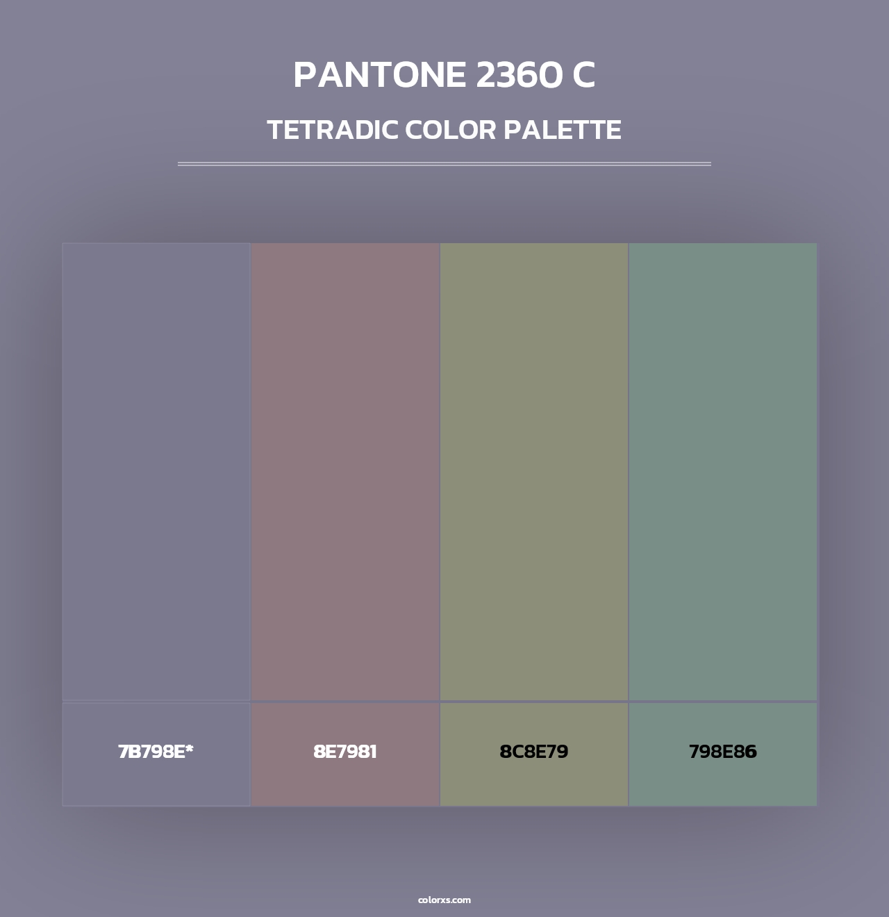 PANTONE 2360 C - Tetradic Color Palette