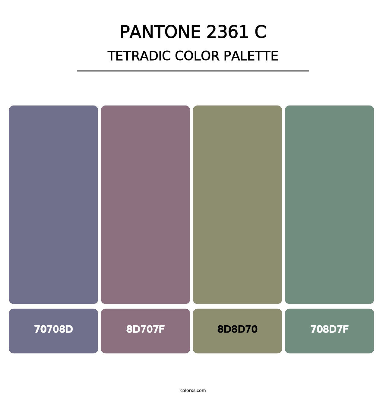 PANTONE 2361 C - Tetradic Color Palette