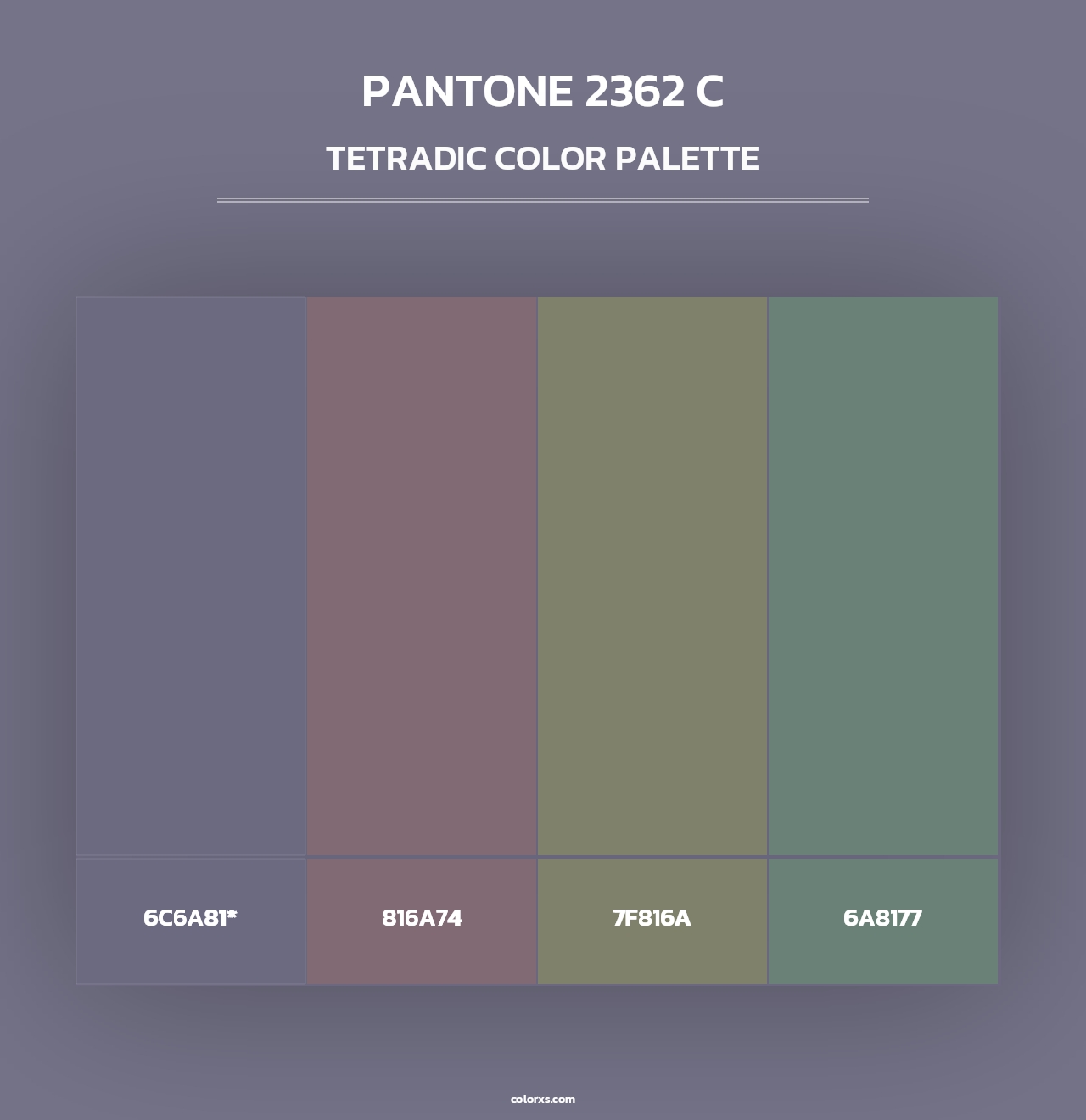 PANTONE 2362 C - Tetradic Color Palette