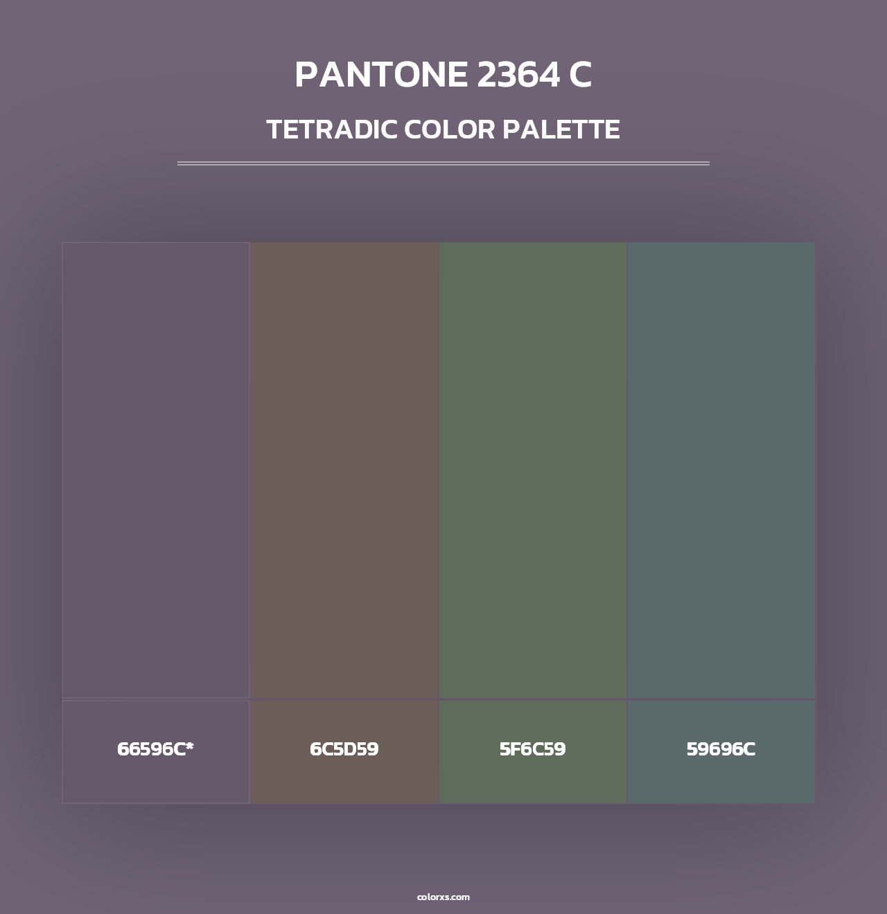 PANTONE 2364 C - Tetradic Color Palette