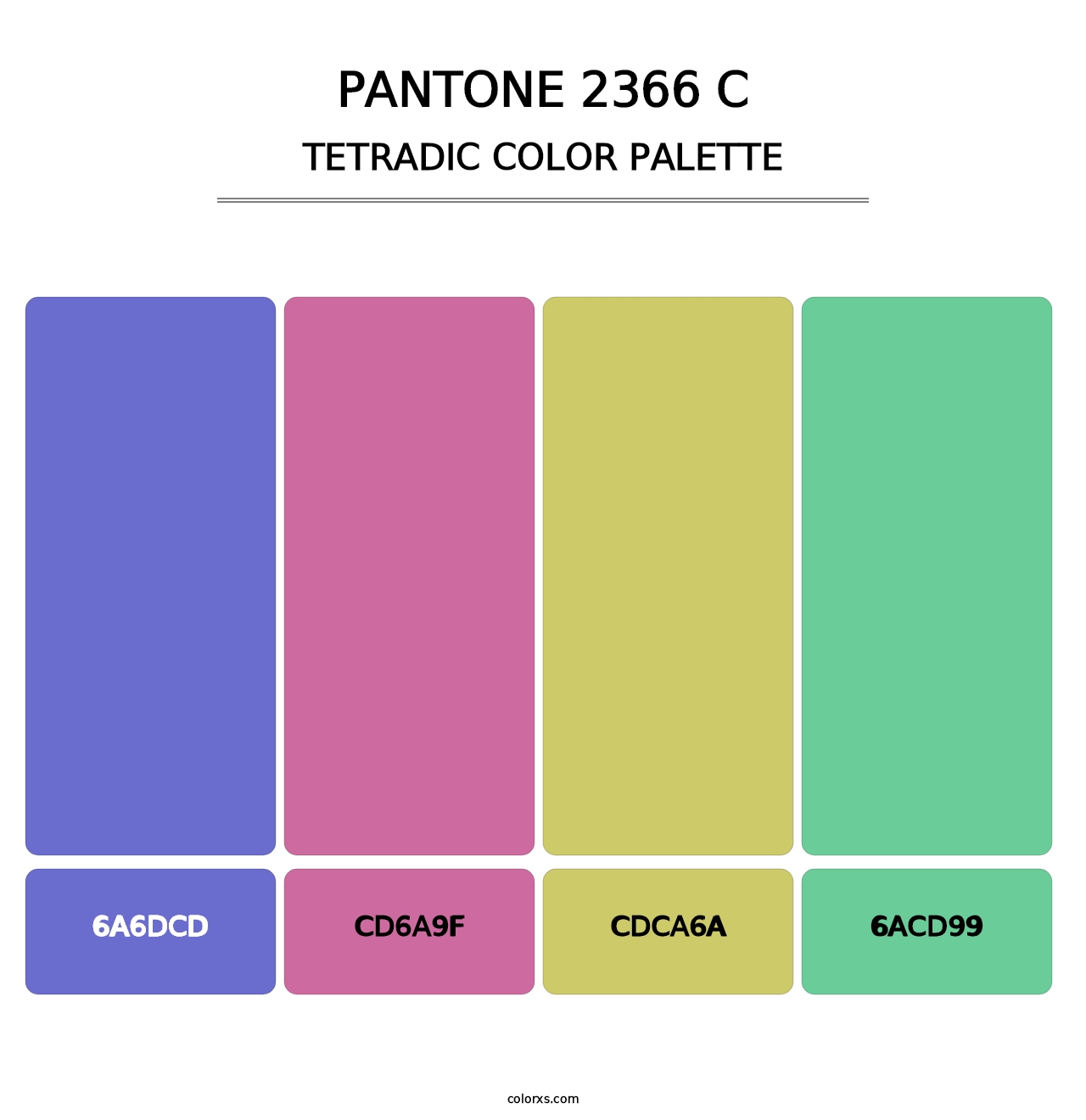 PANTONE 2366 C - Tetradic Color Palette