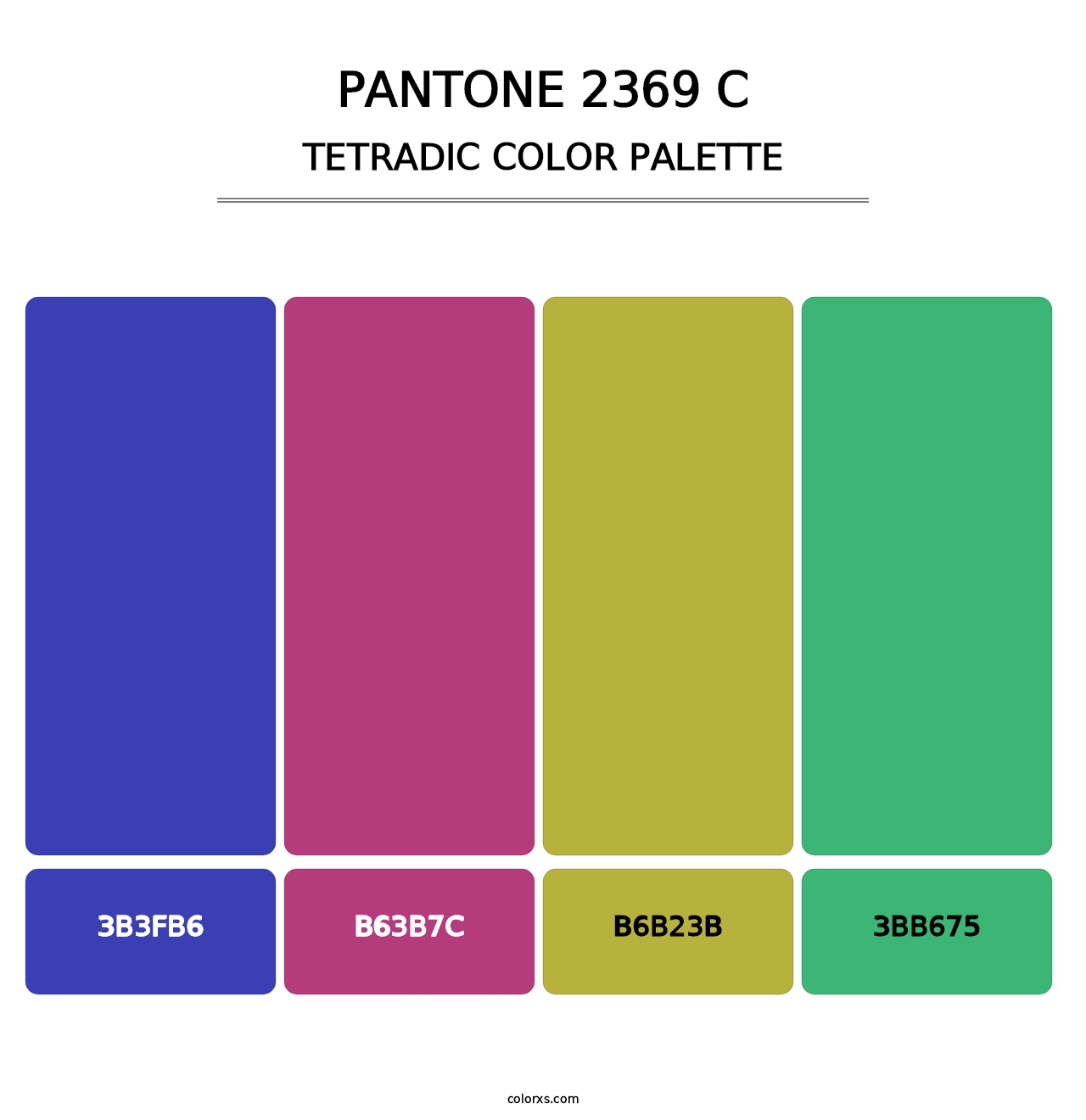 PANTONE 2369 C - Tetradic Color Palette