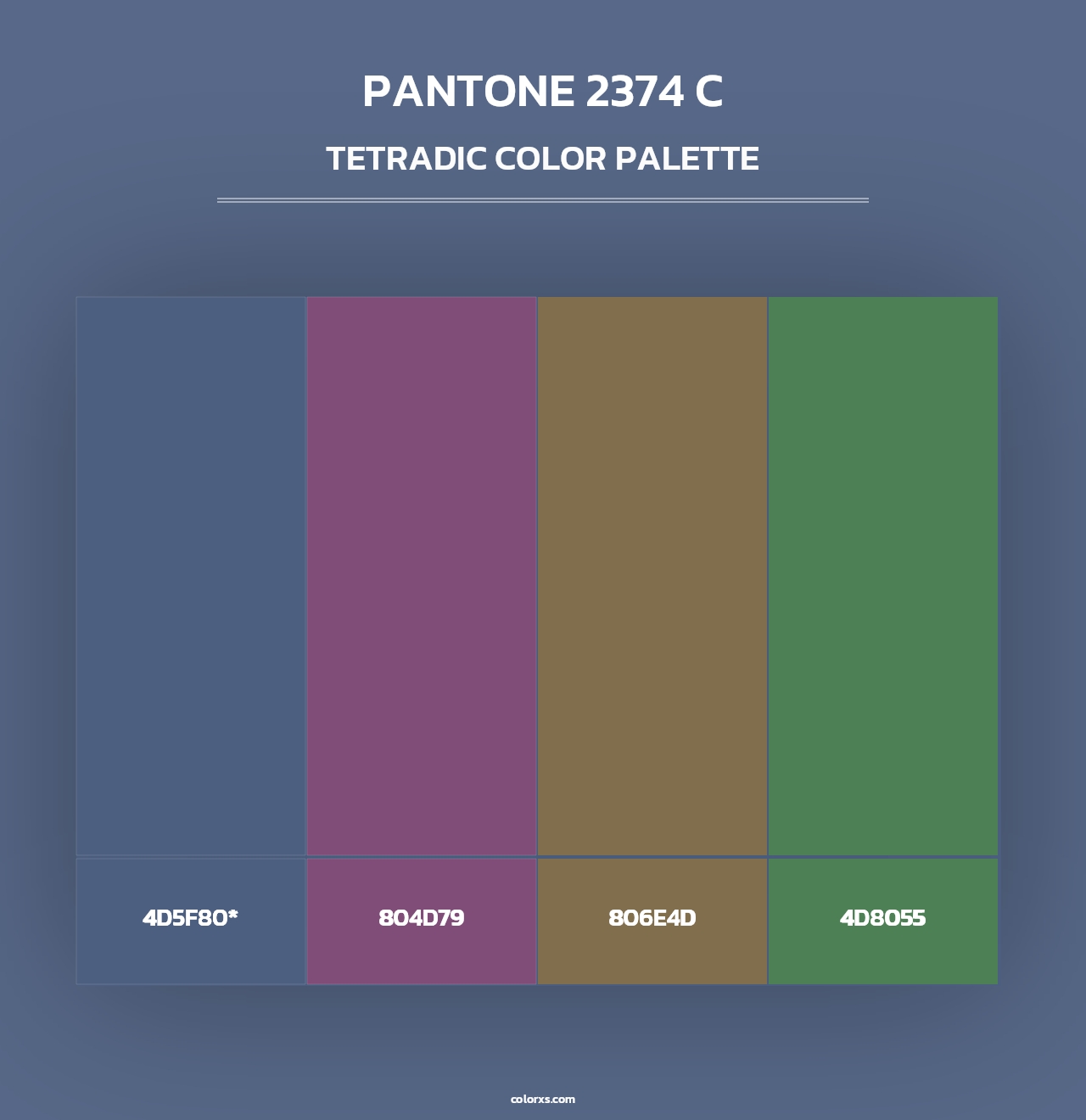 PANTONE 2374 C - Tetradic Color Palette