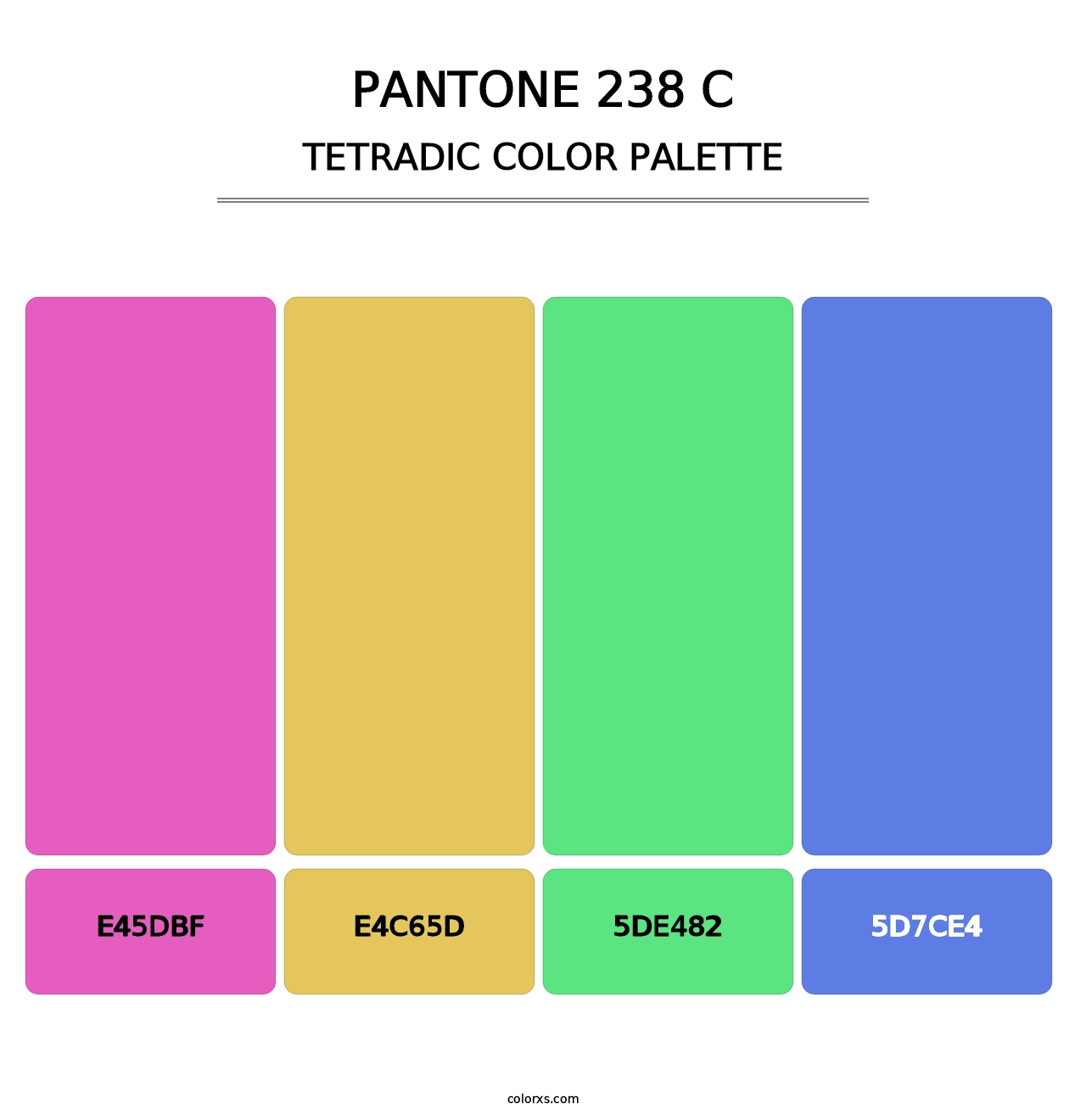 PANTONE 238 C - Tetradic Color Palette