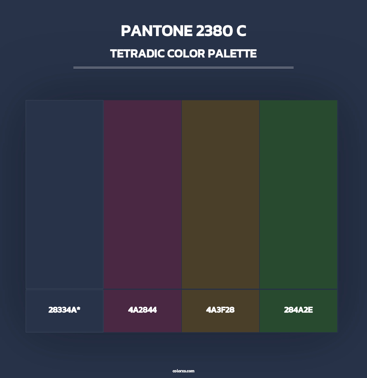 PANTONE 2380 C - Tetradic Color Palette