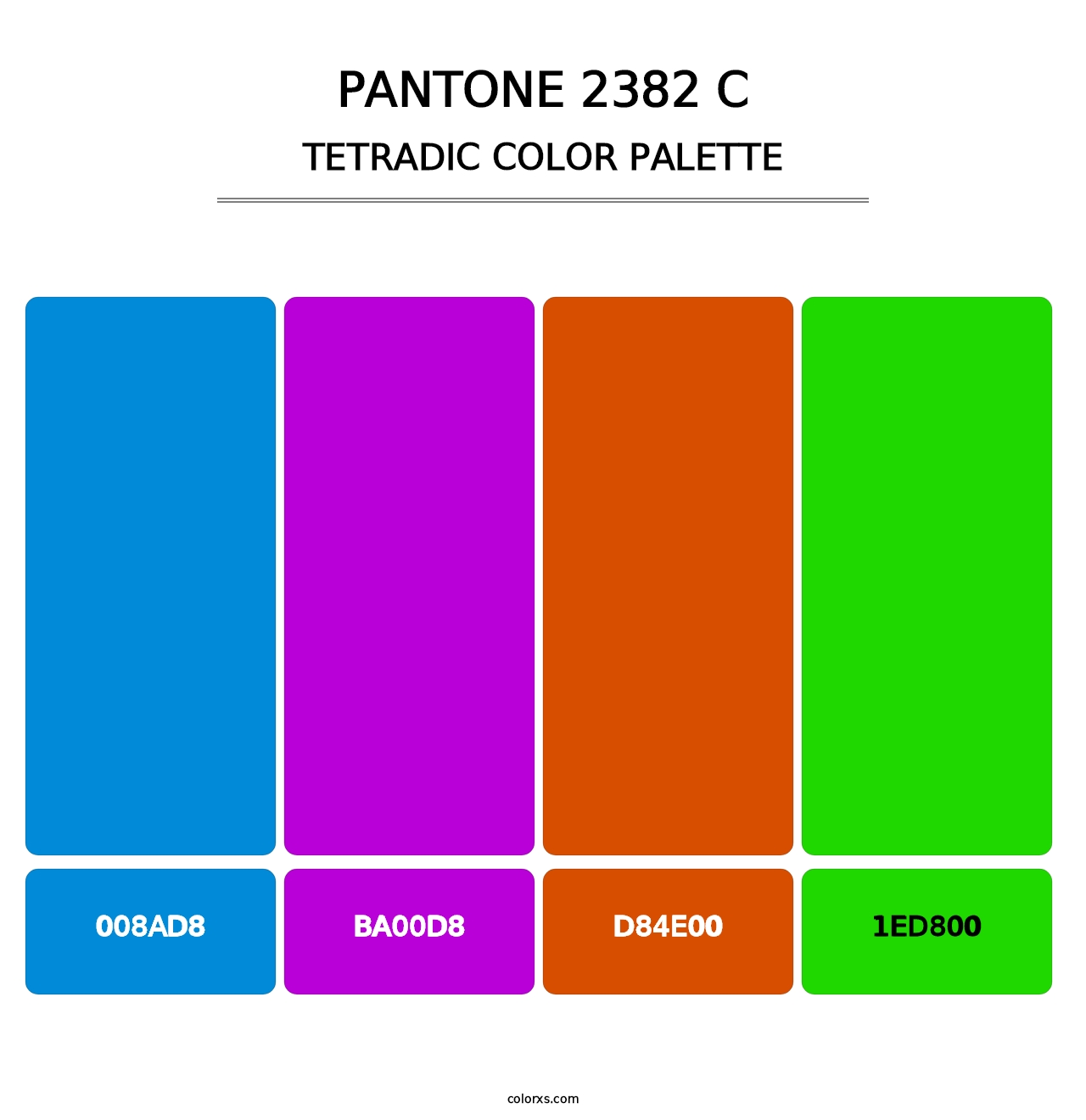 PANTONE 2382 C - Tetradic Color Palette