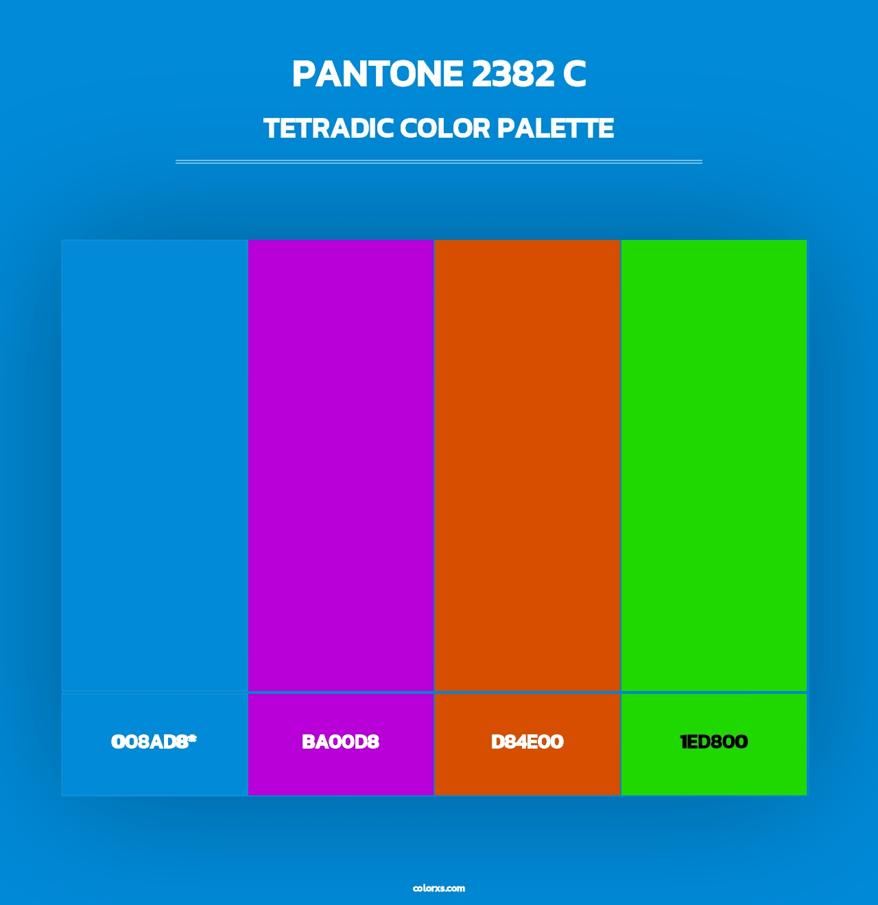 PANTONE 2382 C - Tetradic Color Palette