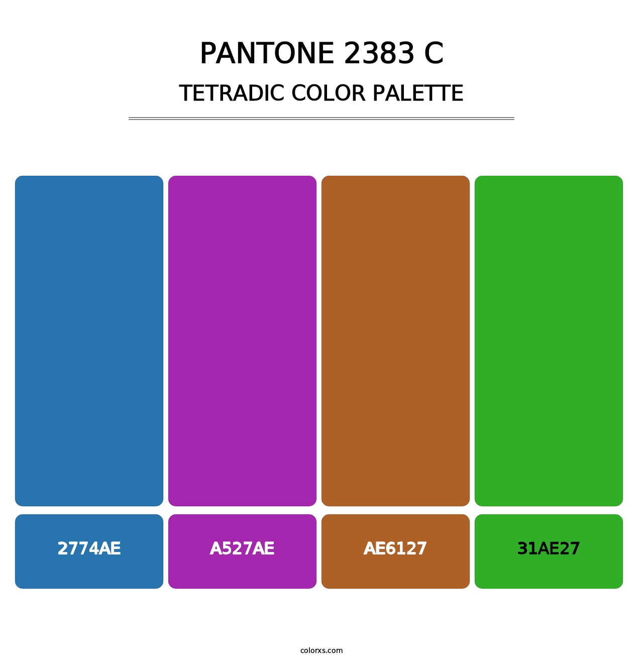 PANTONE 2383 C - Tetradic Color Palette
