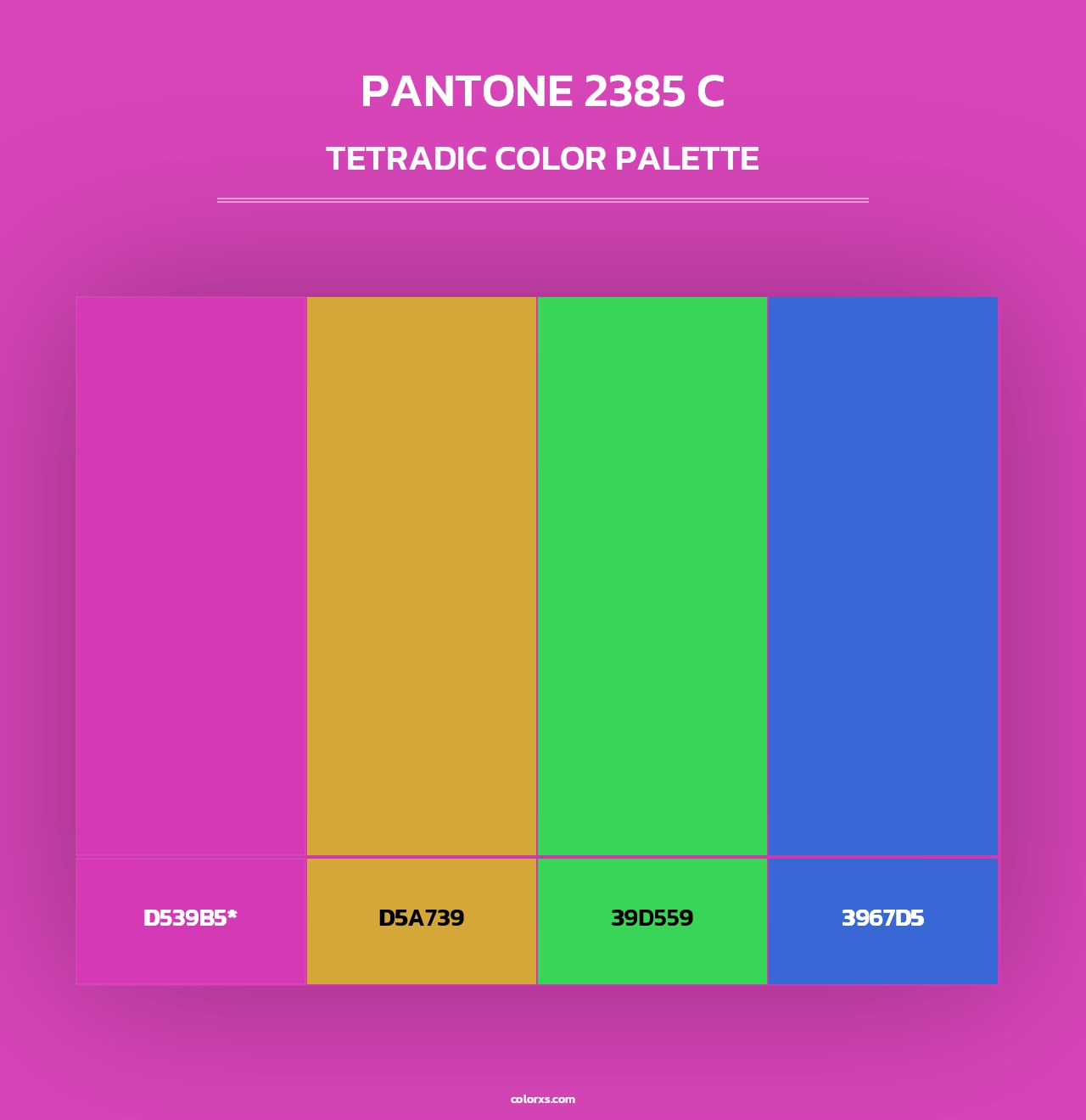 PANTONE 2385 C - Tetradic Color Palette